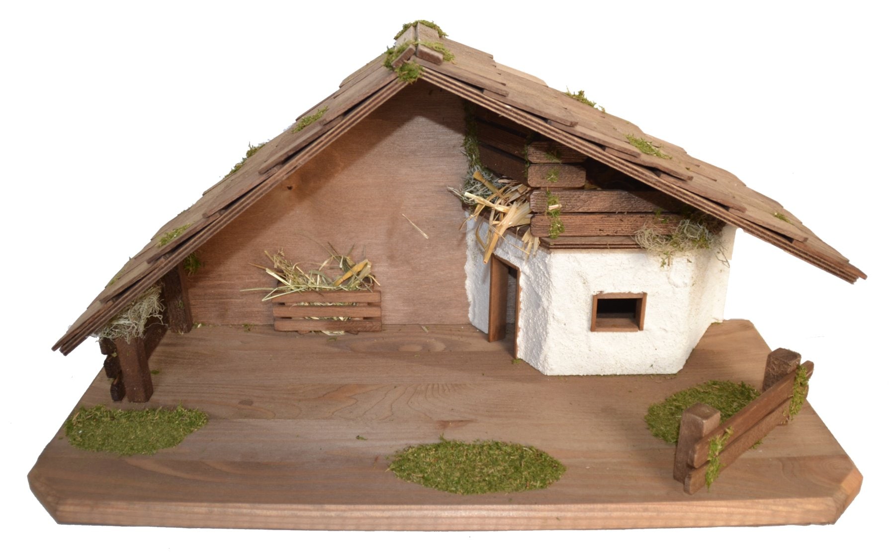 Alfred Kolbe Krippe »Krippenstall«, (Set), mit 9 cm Poly-Figuren 11tlg.