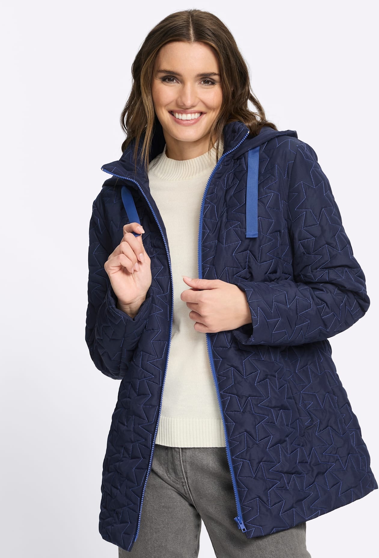 Classic Basics Steppjacke mit Kapuze