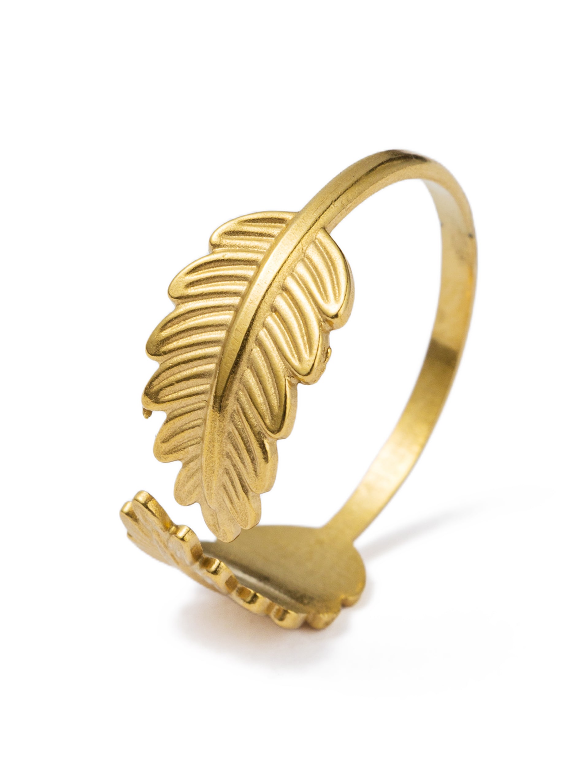 Aniston JEWELRY & WATCHES Fingerring »Schmuck Geschenk Edelstahl Damenring Ring Blatt Größenverstellbar« Made in Germany
