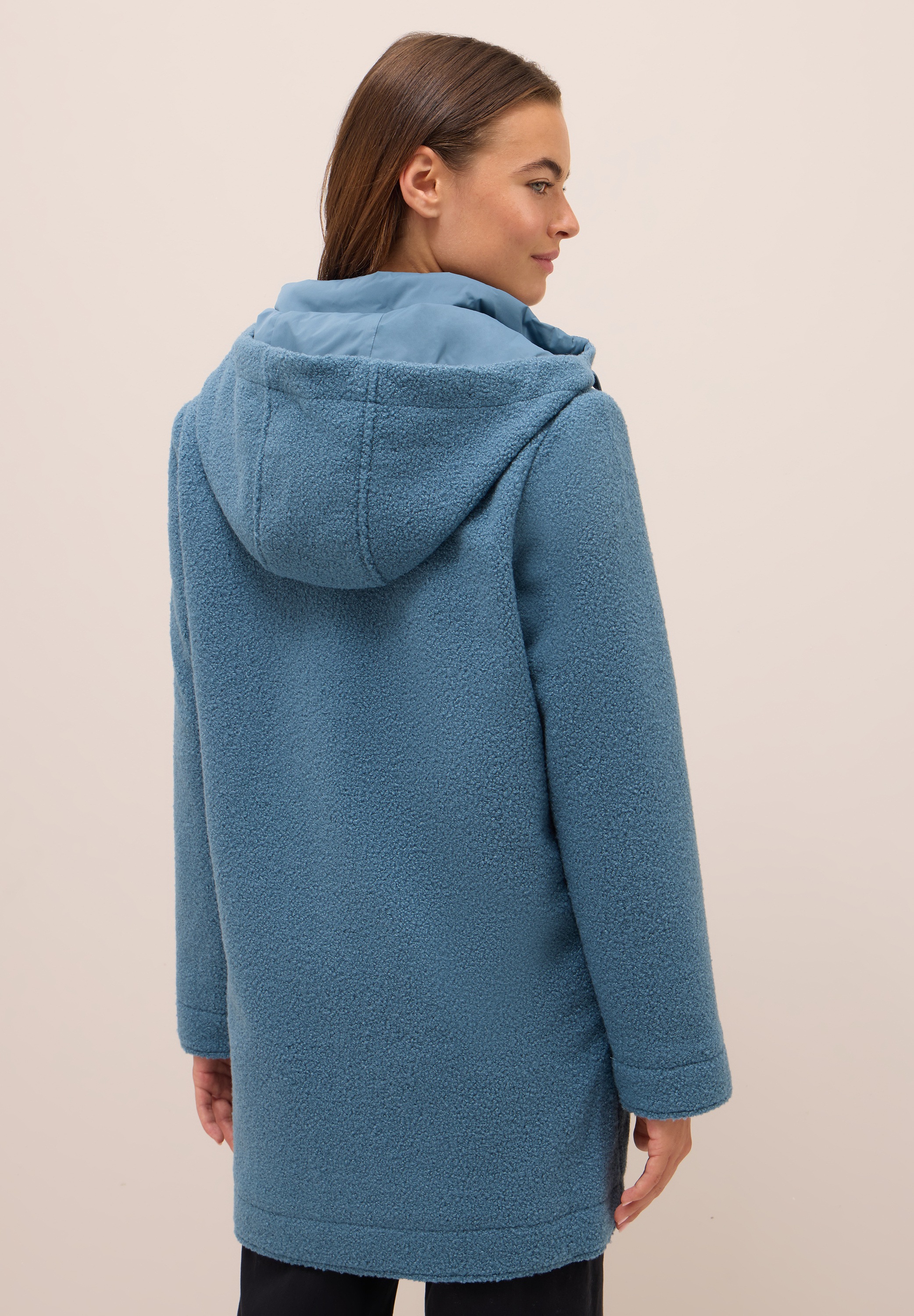 Cecil Fellimitatmantel mit Kapuze mit Tunnelzugband günstig online kaufen