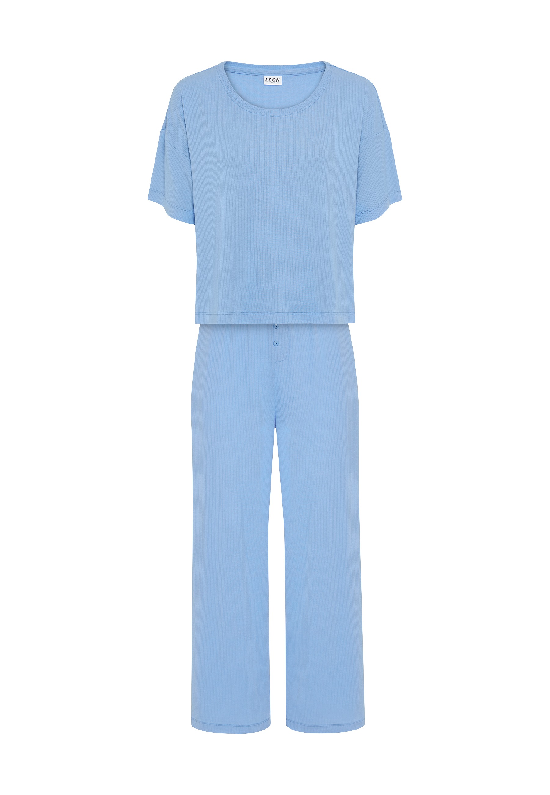 LSCN by LASCANA Pyjama Set, 2 tlg. mit kleiner Zierknopfleiste an der Hose günstig online kaufen