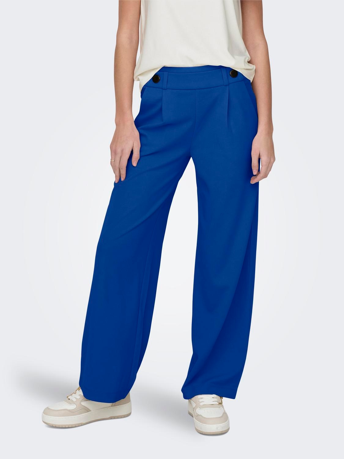 JDY Jerseyhose "JDYGEGGO NEW LONG PANT JRS NOOS" Materialmix, weit geschnitten