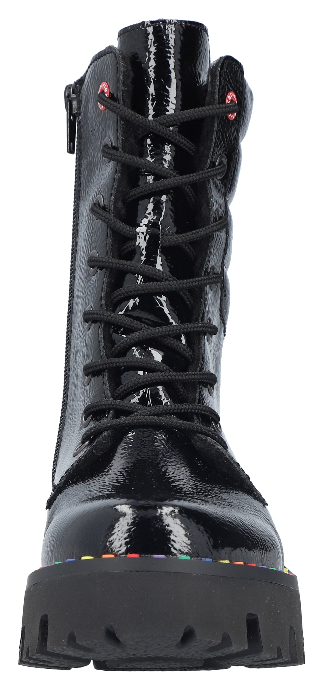 Rieker Winterstiefelette, Plateauboots, Winterboots, Lackstiefelette mit Innen-Reißverschluss