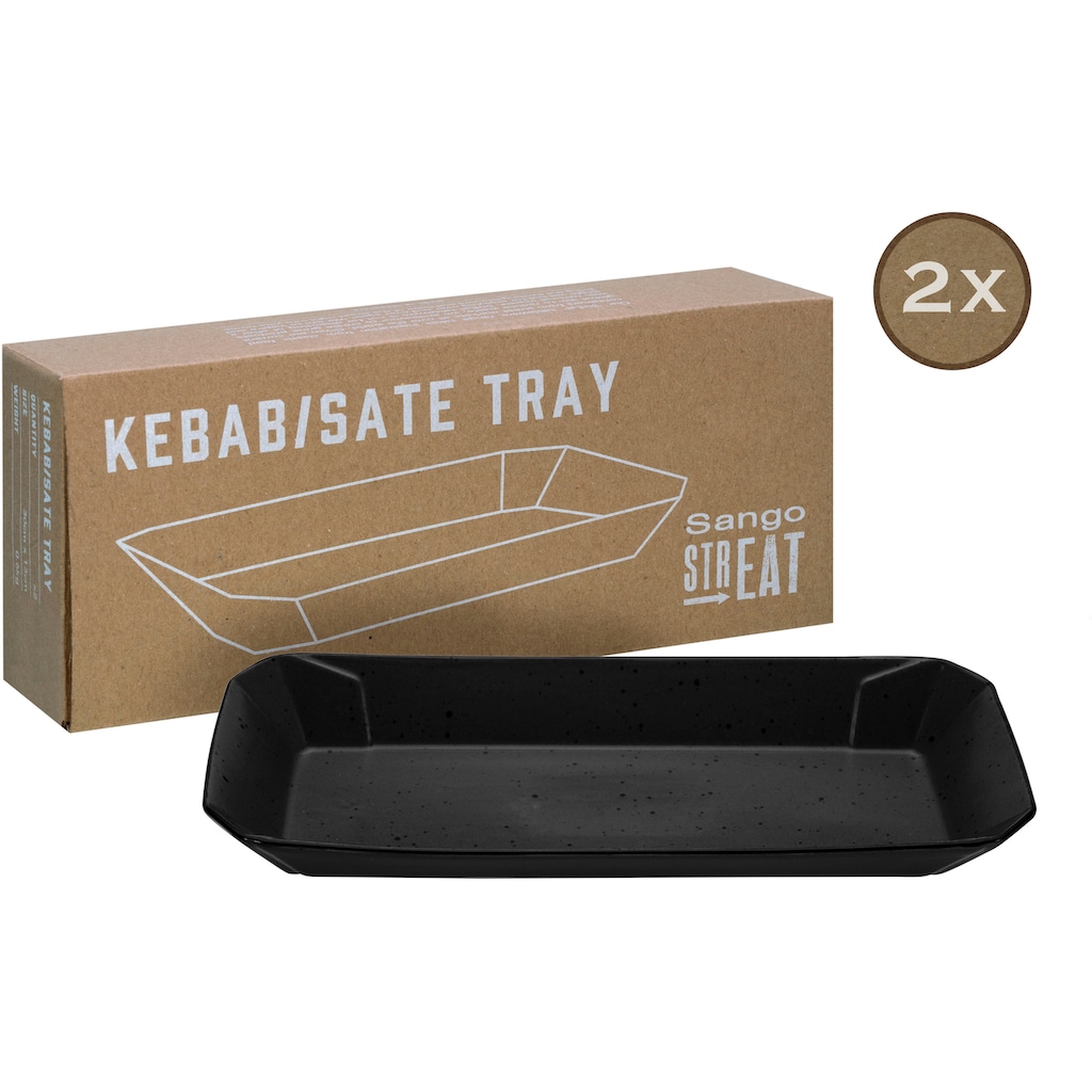 CreaTable Servierschale »Tray Kebab«, 2 tlg., aus Steinzeug