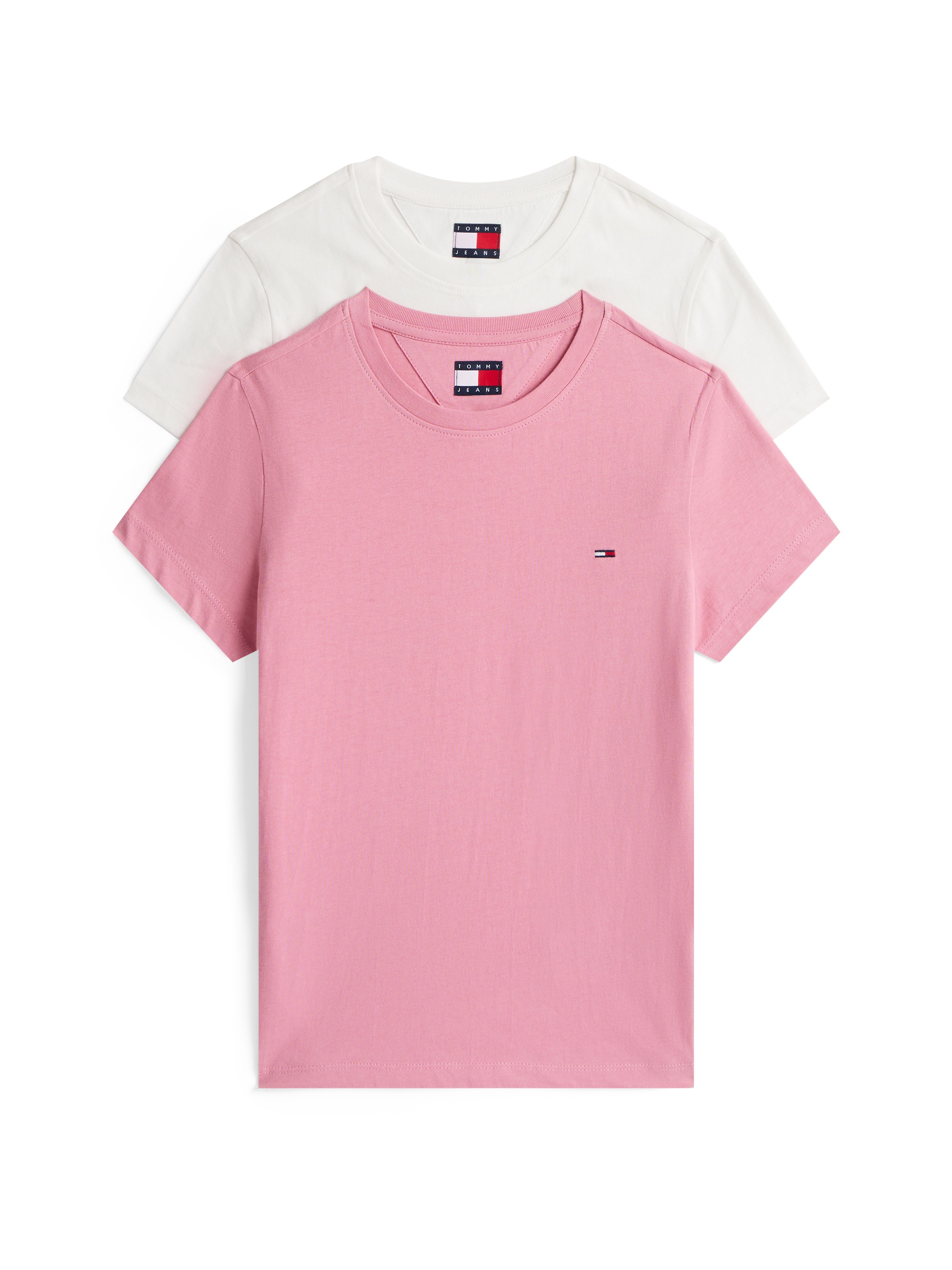 Tommy Jeans T-Shirt "TJW 2PACK C-NECK TEE", 2 Stk. mit Logo-Stickerei günstig online kaufen