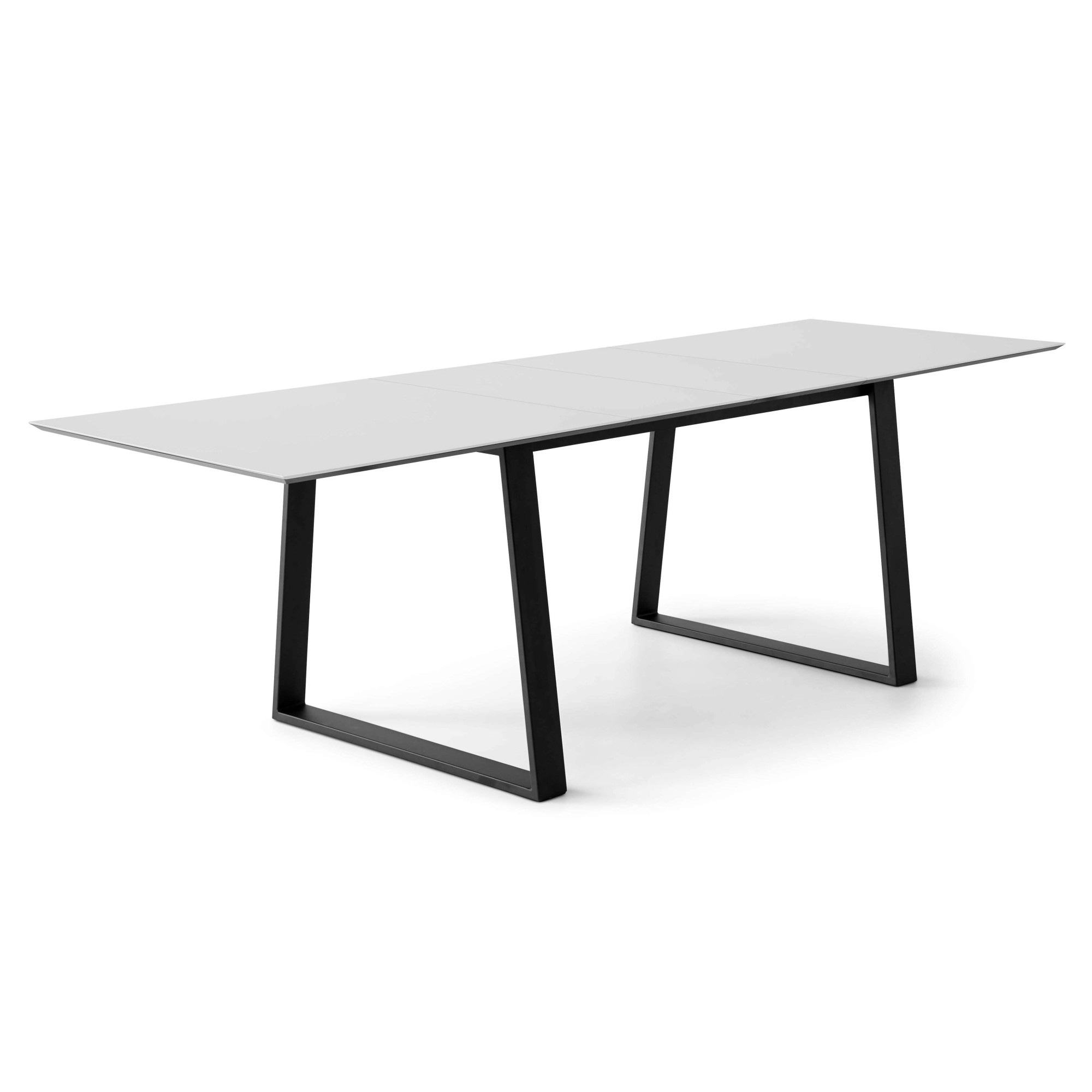 Hammel Furniture Esstisch »Meza Designtisch mit Auszugsfunktion und 2 Einlegeplatten«, bootsförmige Tischplatte MDF,Trapez gestell, in zwei Breiten
