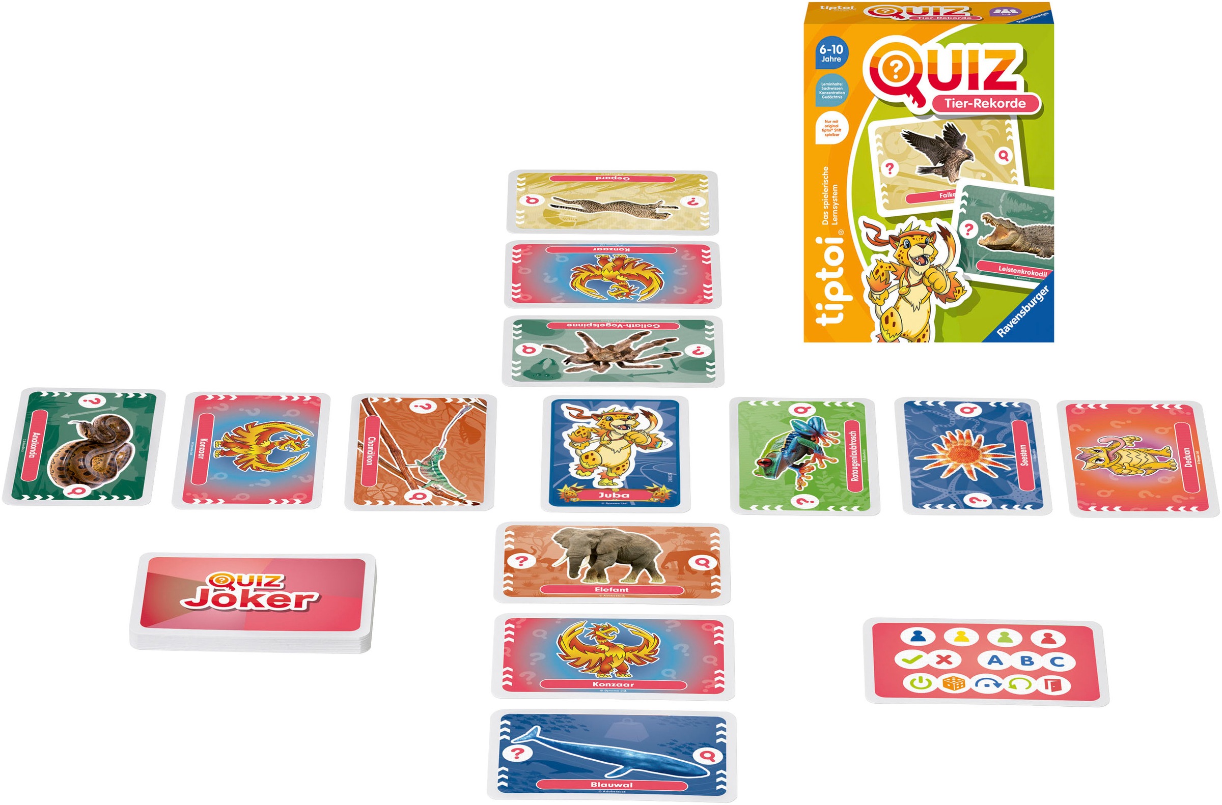 Ravensburger Spiel »tiptoi® Quiz Tier-Rekorde«, Made in Europe