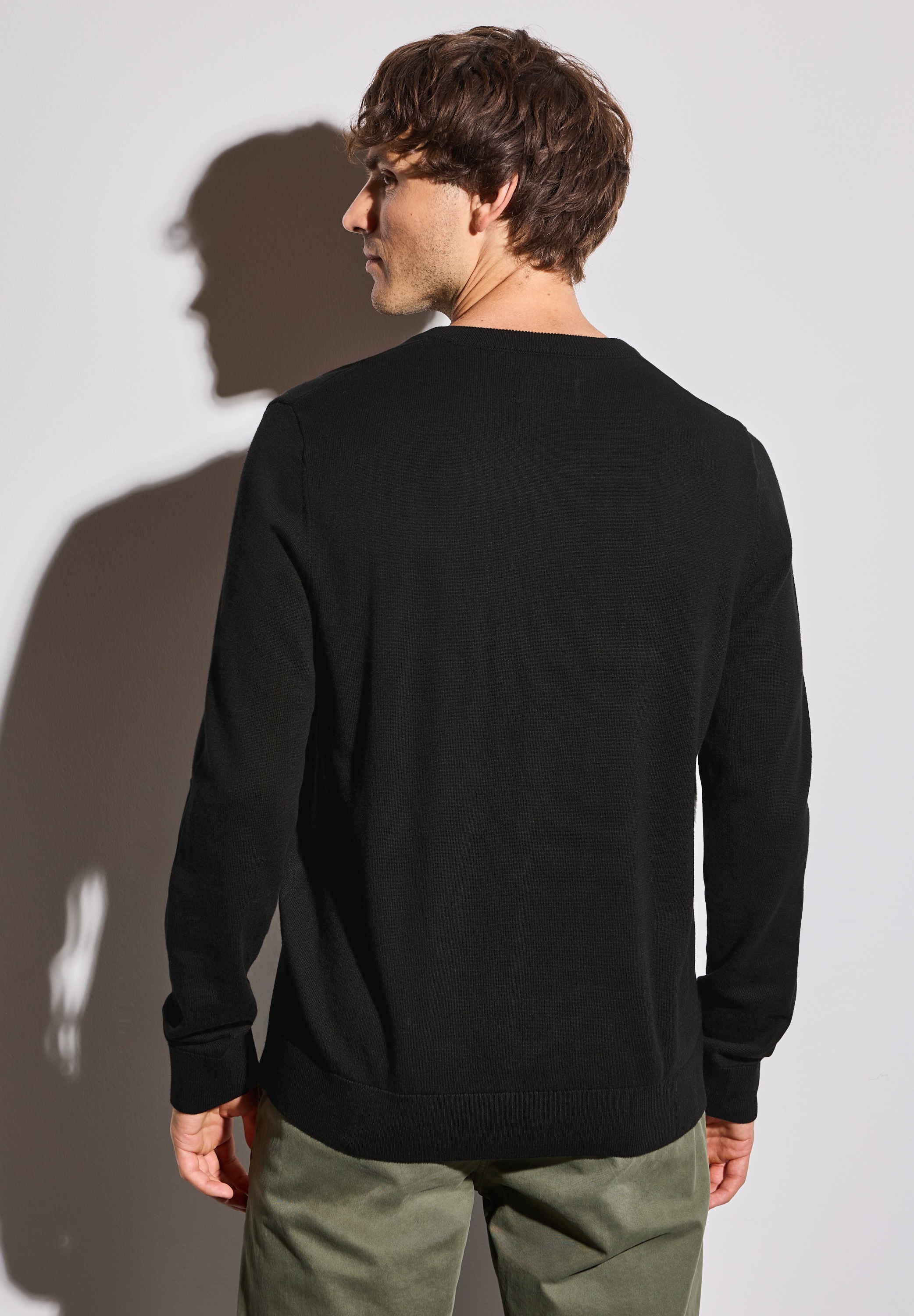 STREET ONE MEN Strickpullover, aus reiner Baumwolle günstig online kaufen