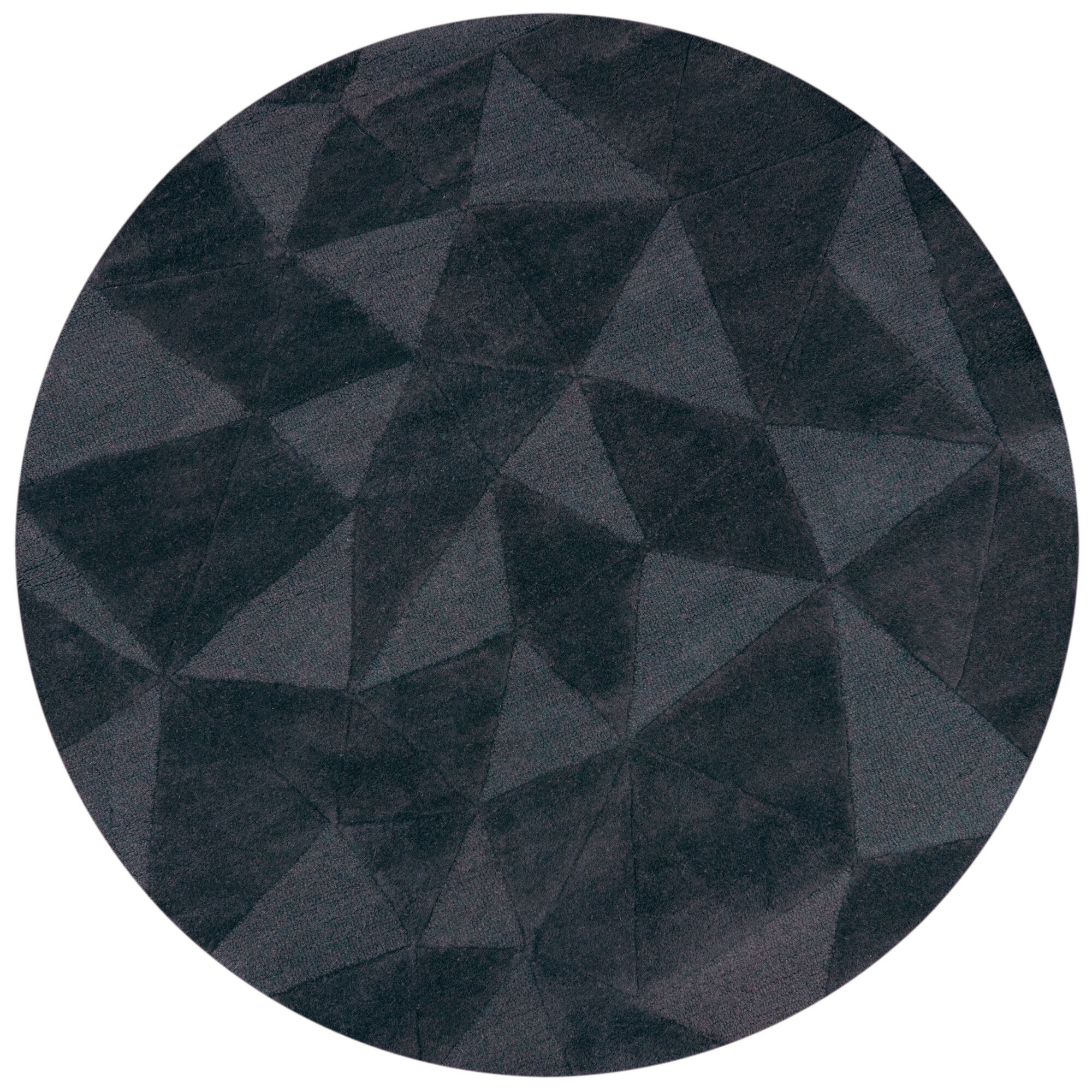 FLAIR RUGS Teppich »SHARD« rund 10 mm Höhe Hoch-Tief Effekt, Handgearbeitet