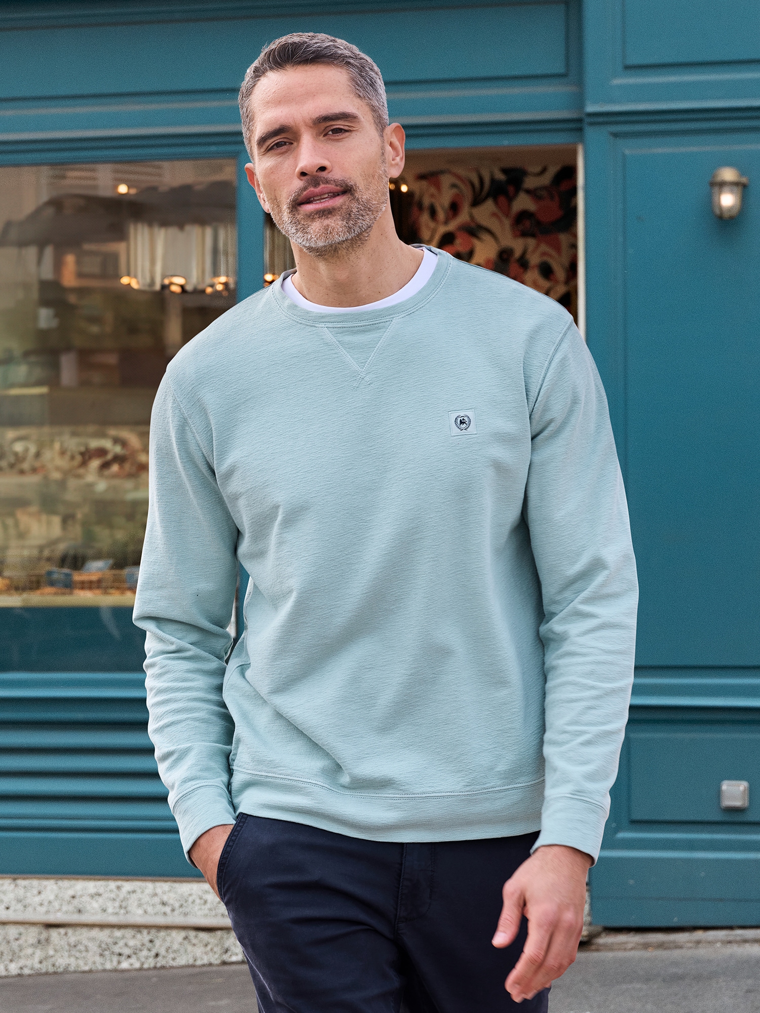 LERROS Sweatshirt "LERROS Unifarbener Sweattroyer für Herren" günstig online kaufen