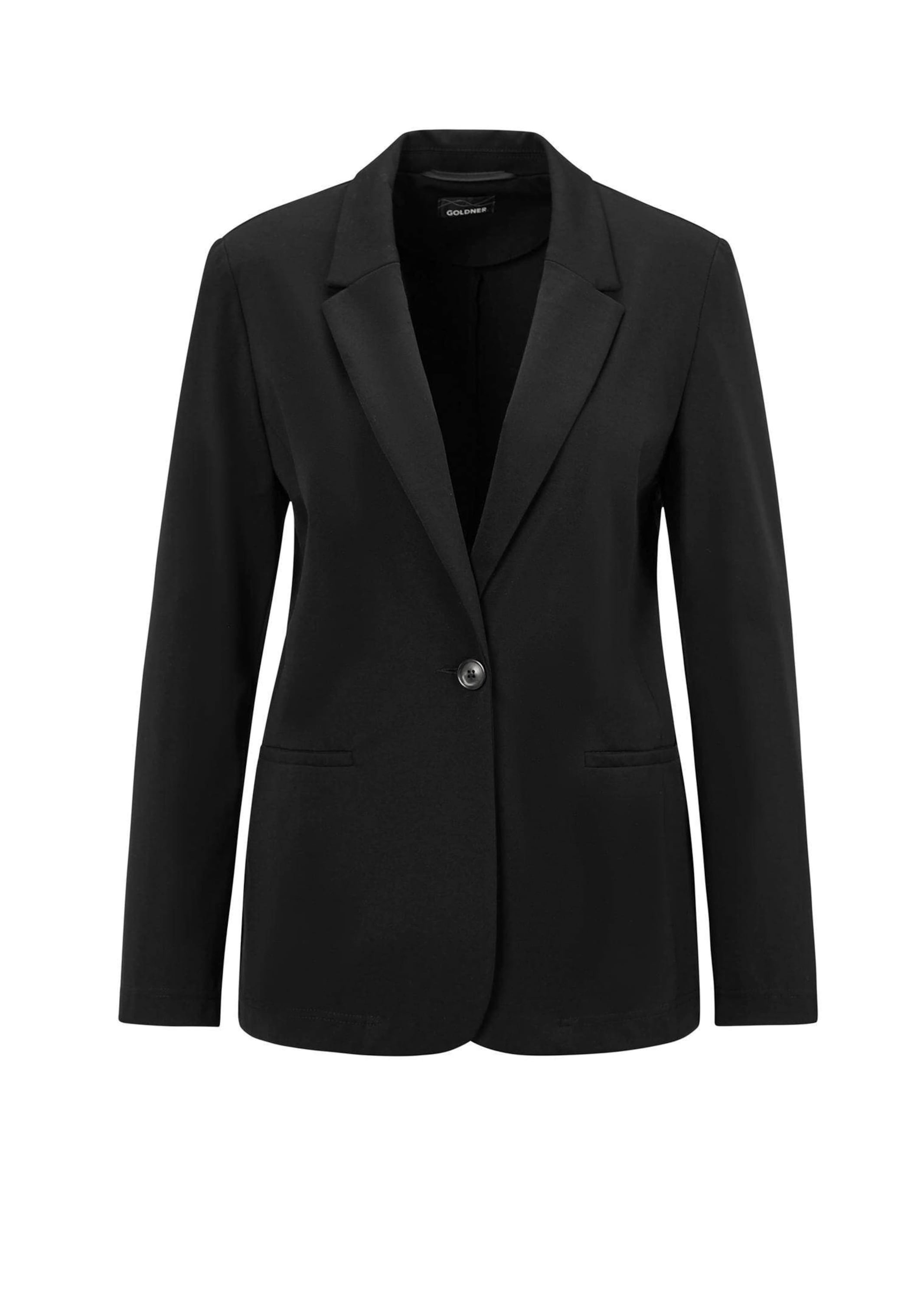 GOLDNER Jackenblazer "Kurzgröße Damenblazer mit Reverskragen und Paspeltasc günstig online kaufen
