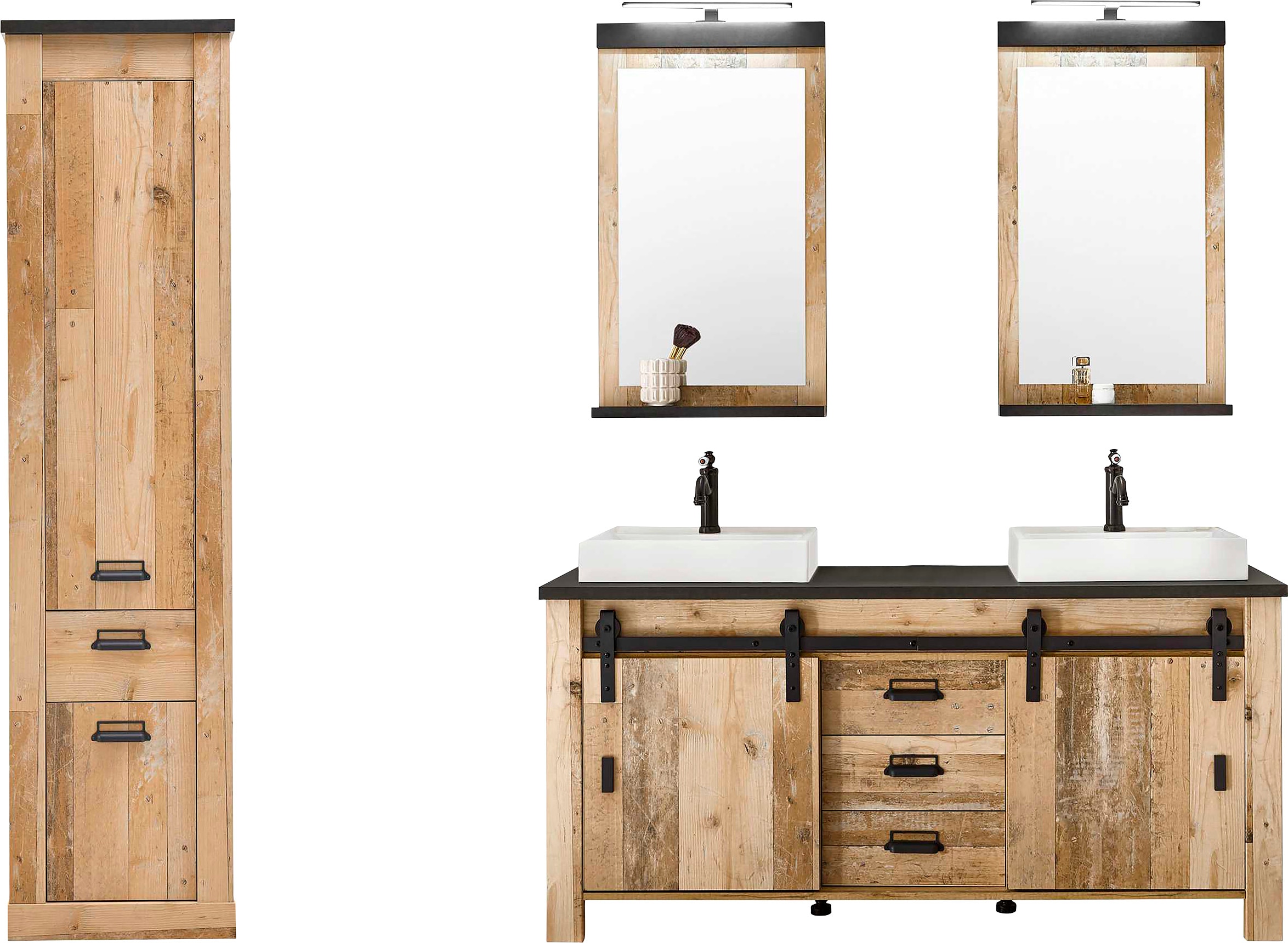 Home affaire Badmöbel-Set "SHERWOOD, Bad im modernen Design, 4-teiliges Bad günstig online kaufen