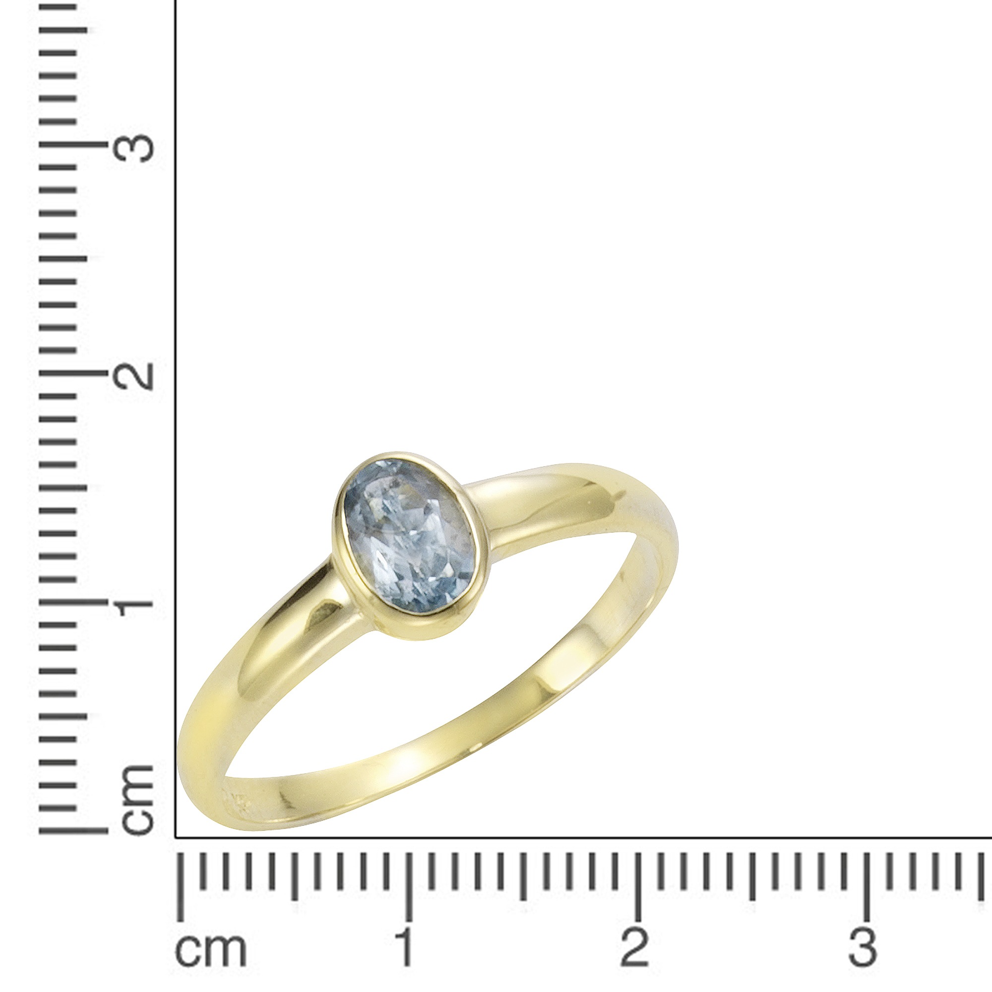 Vivance Fingerring »333/- Gelbgold mit Blautopas (beh.)«