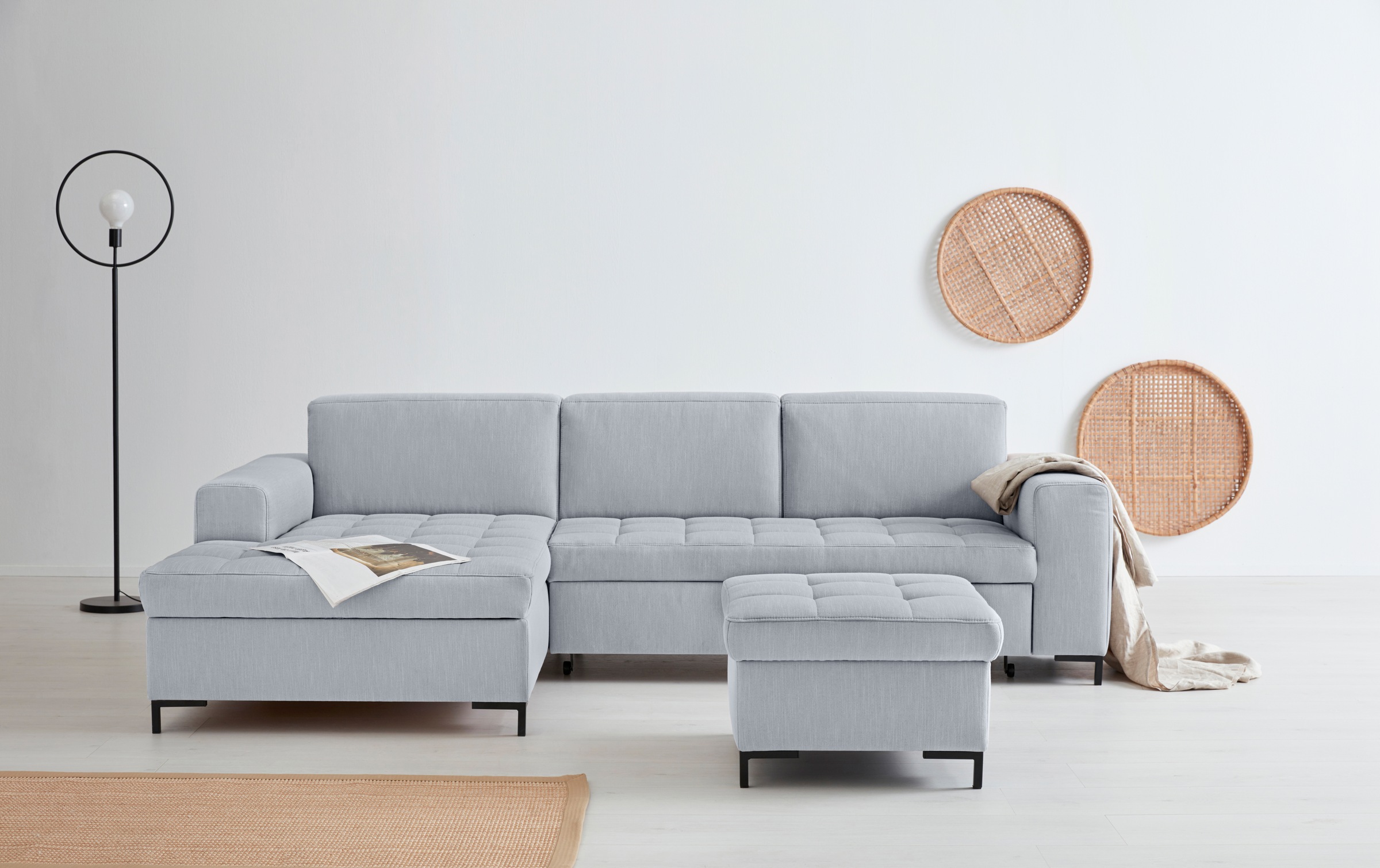OTTO products Ecksofa "Grazzo, zeitlos und elegant, mit moderner Sitzheftun günstig online kaufen