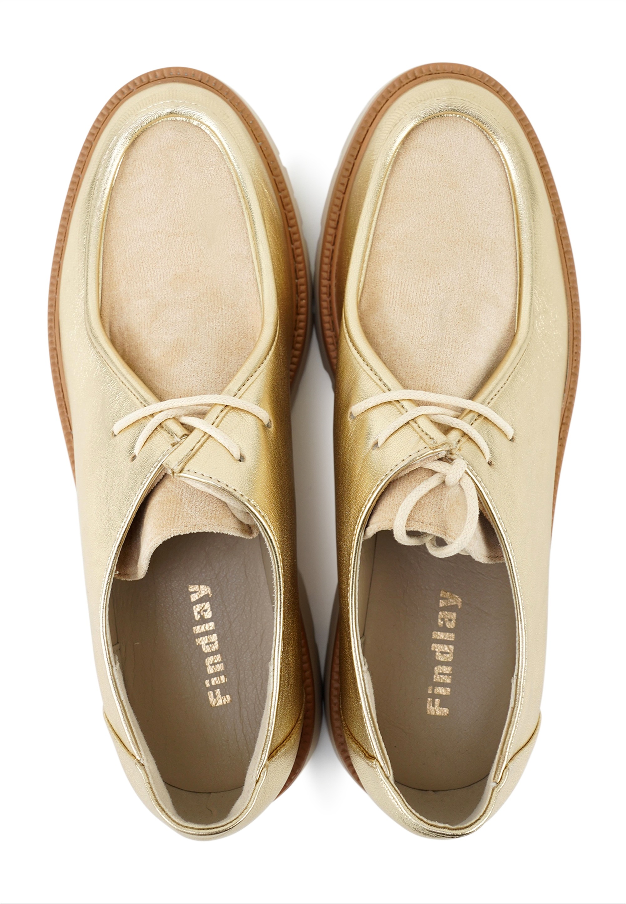 Findlay Pyara Damenschnürschuh Gold/Beige 3