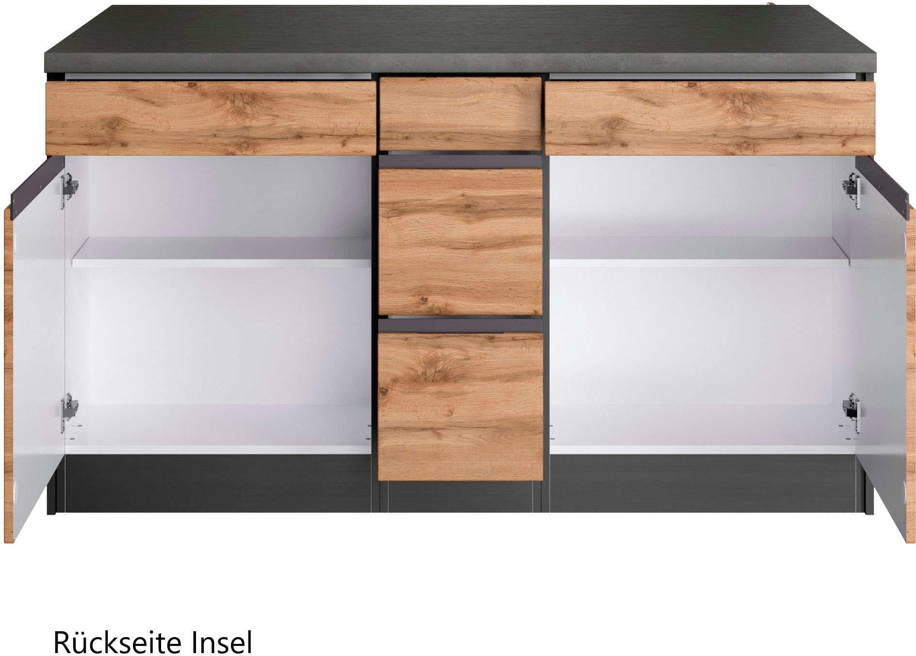 KOCHSTATION Winkelküche »KS-Riesa«, Stellbreite 490/153 cm, wahlweise mit Induktionskochfeld