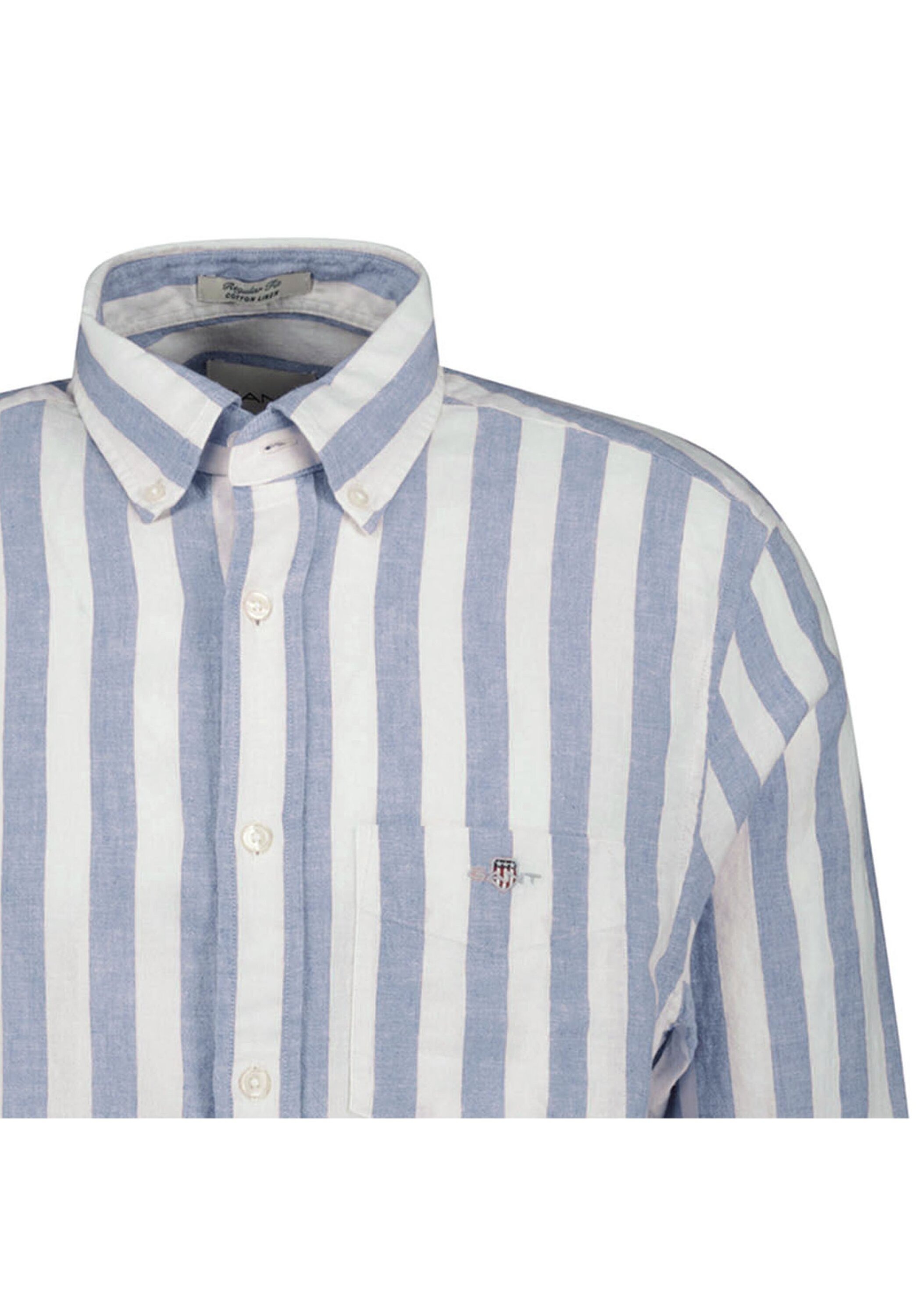 Gant Langarmhemd "Hemd REGULAR COTTON LINEN STRIPE SHIRT 1er Pack" 1 tlg. günstig online kaufen