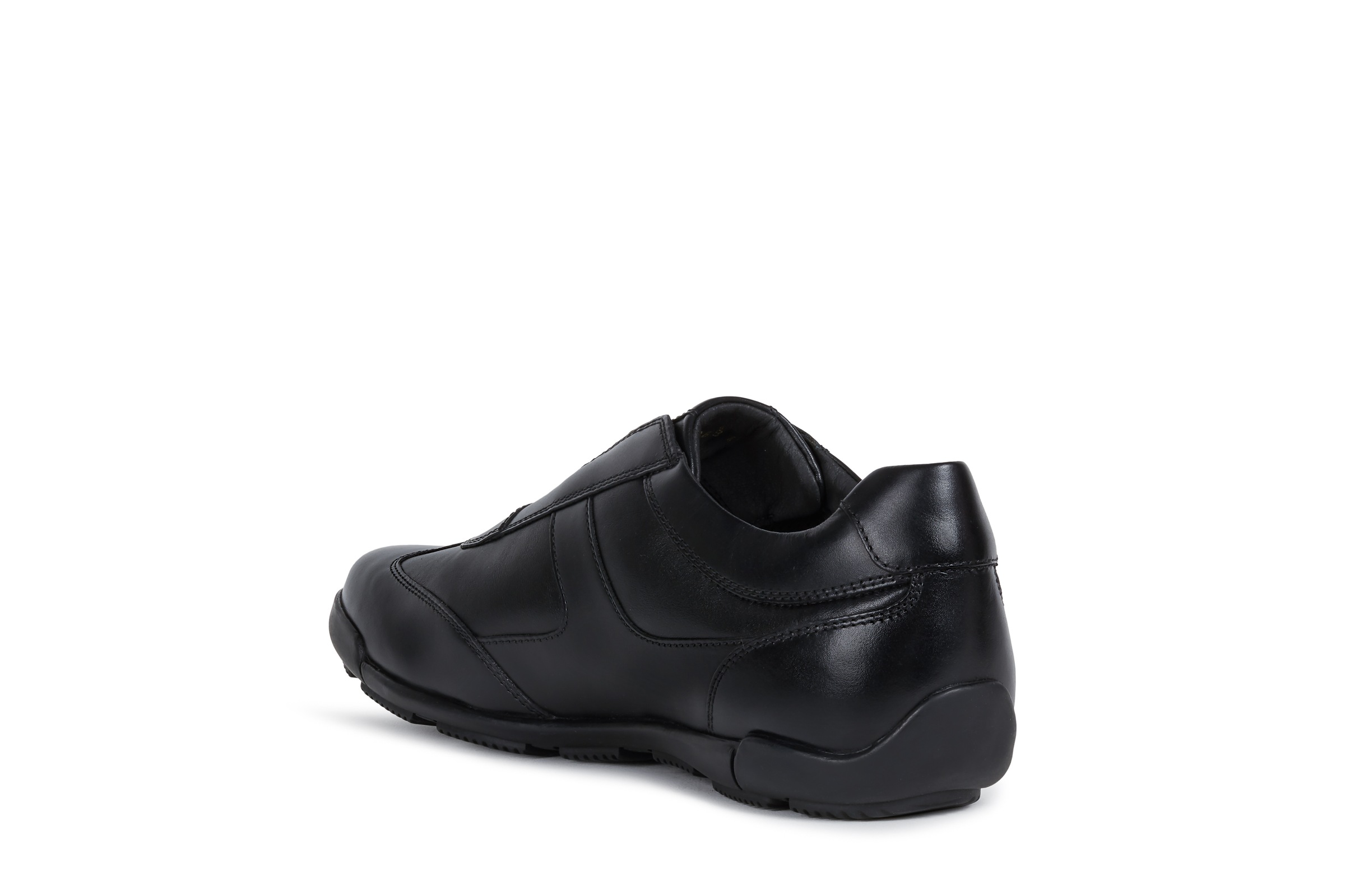 Slipper GEOX "Edgware", Herren, Gr. 43, schwarz, Leder, Schuhe Slipper, Schlupfschuh in schlichtem Design 3