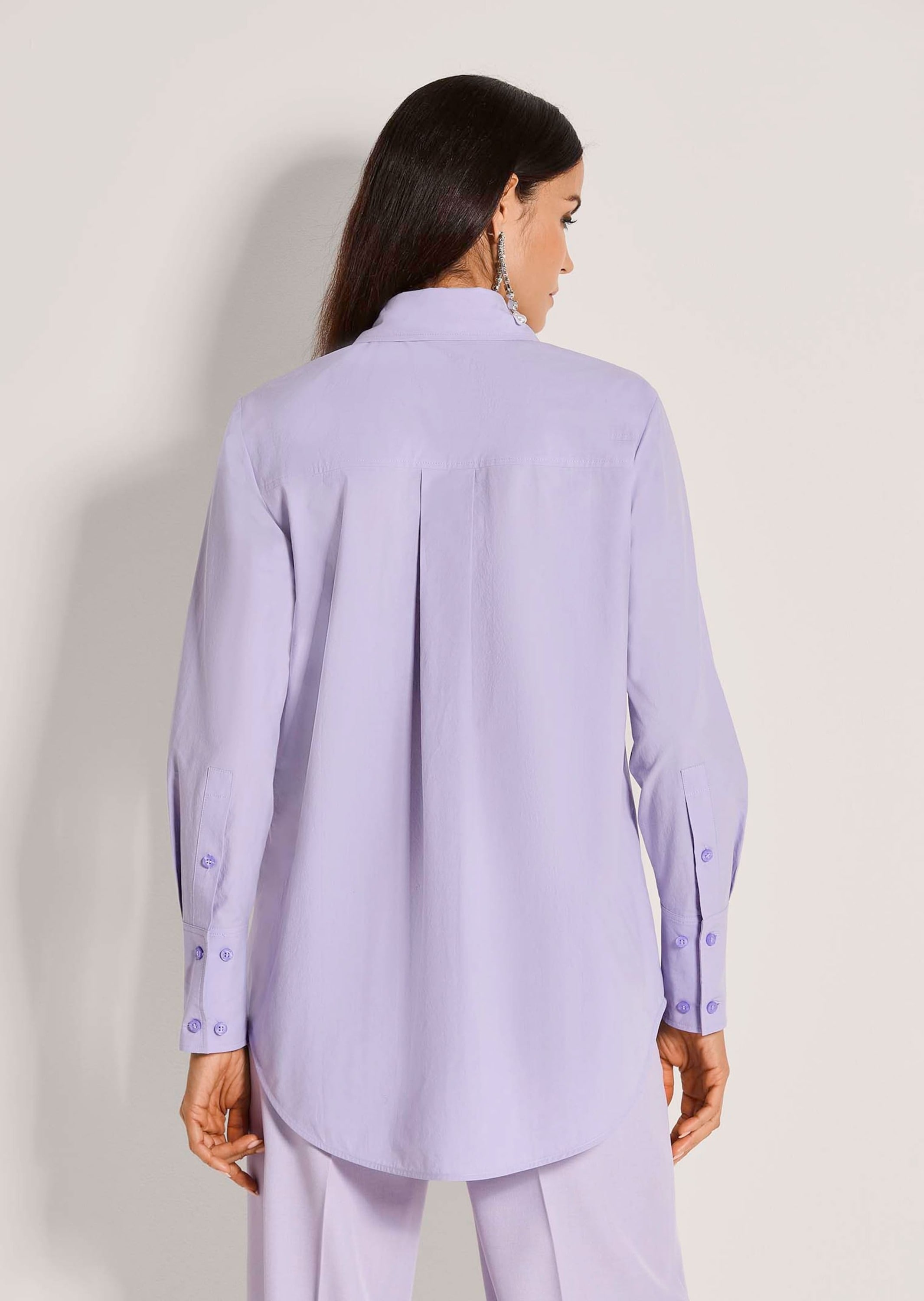 MADELEINE Langarmbluse »Hemdbluse Baumwollbluse mit Hemdkragen« Ärmelschlitz