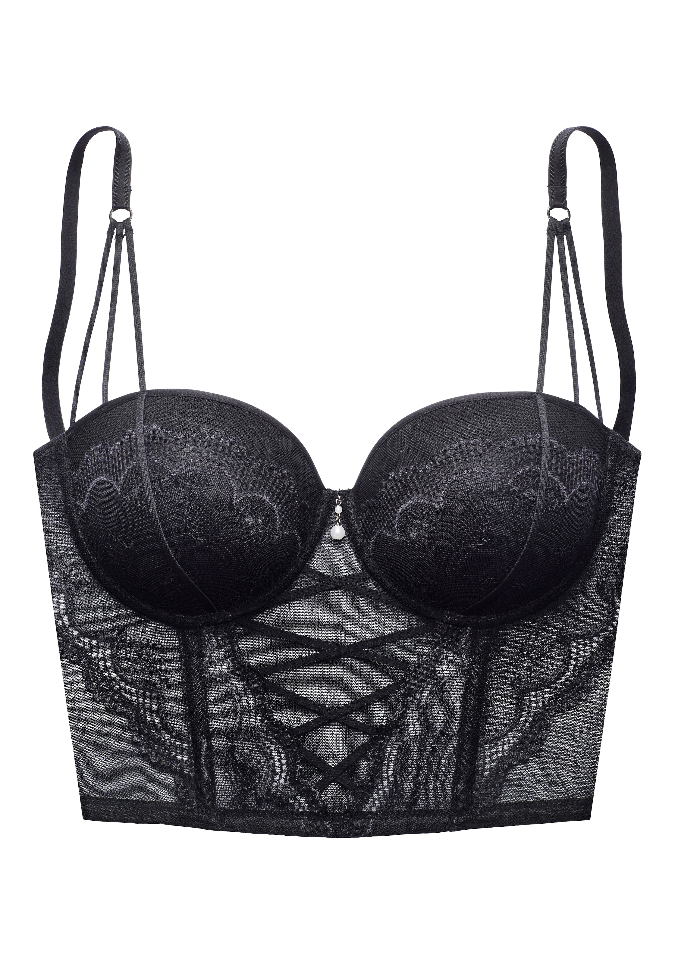 LASCANA Corsage mit Push-up-Kissen im Balconnet-Schnitt, Reizwäsche, sexy Dessous