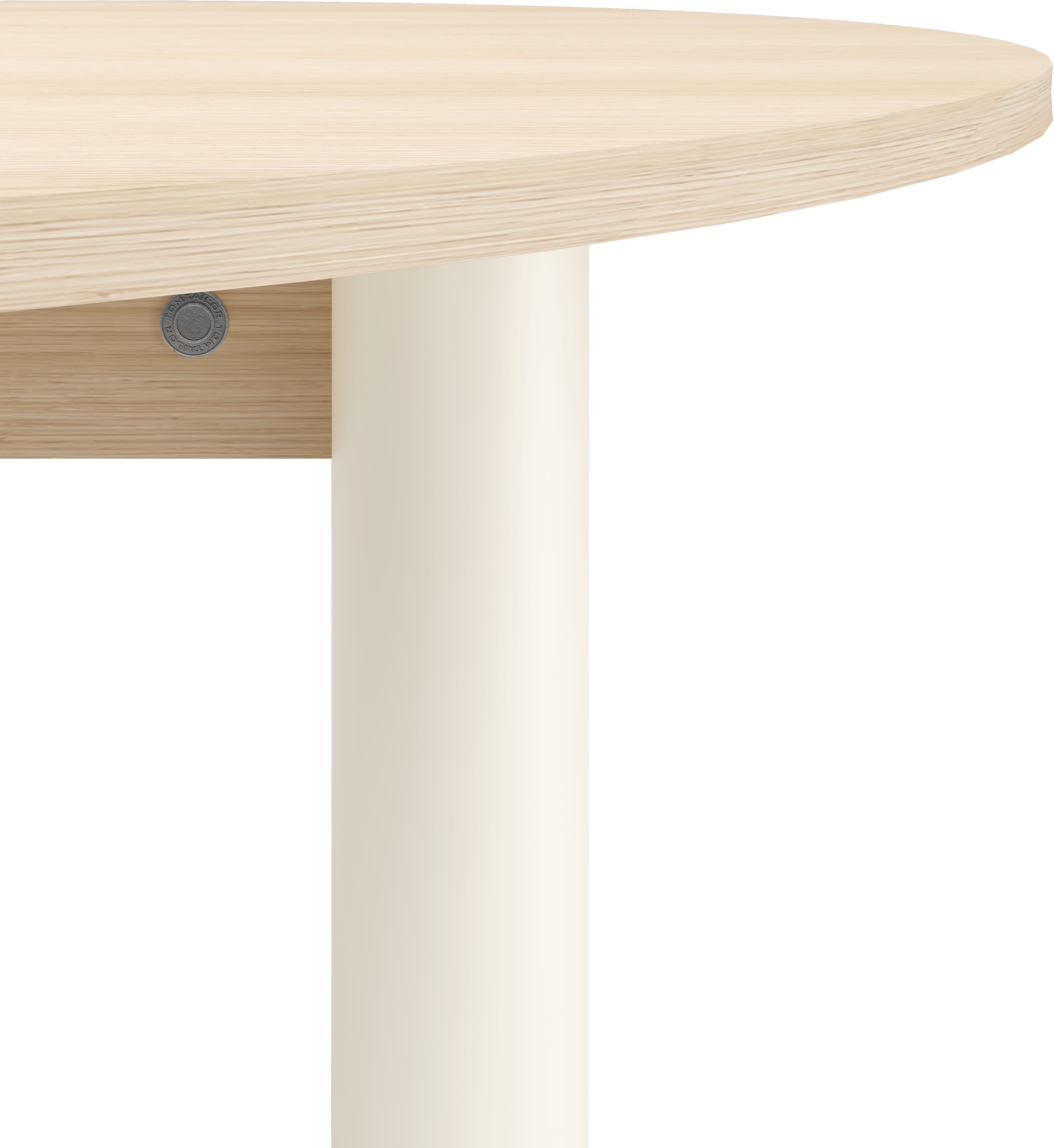 Esstisch TOM TAILOR HOME "COLOR TABLE", weiß (light oak 05, off, weiß 02, light oak 05), B:120cm H:76cm T:120cm, Tische, Esstisch, Esstisch, 4-Fuß, 3 Größen, 3 Dekorfarben, 4 Fußfarben, ABS-Kante 2