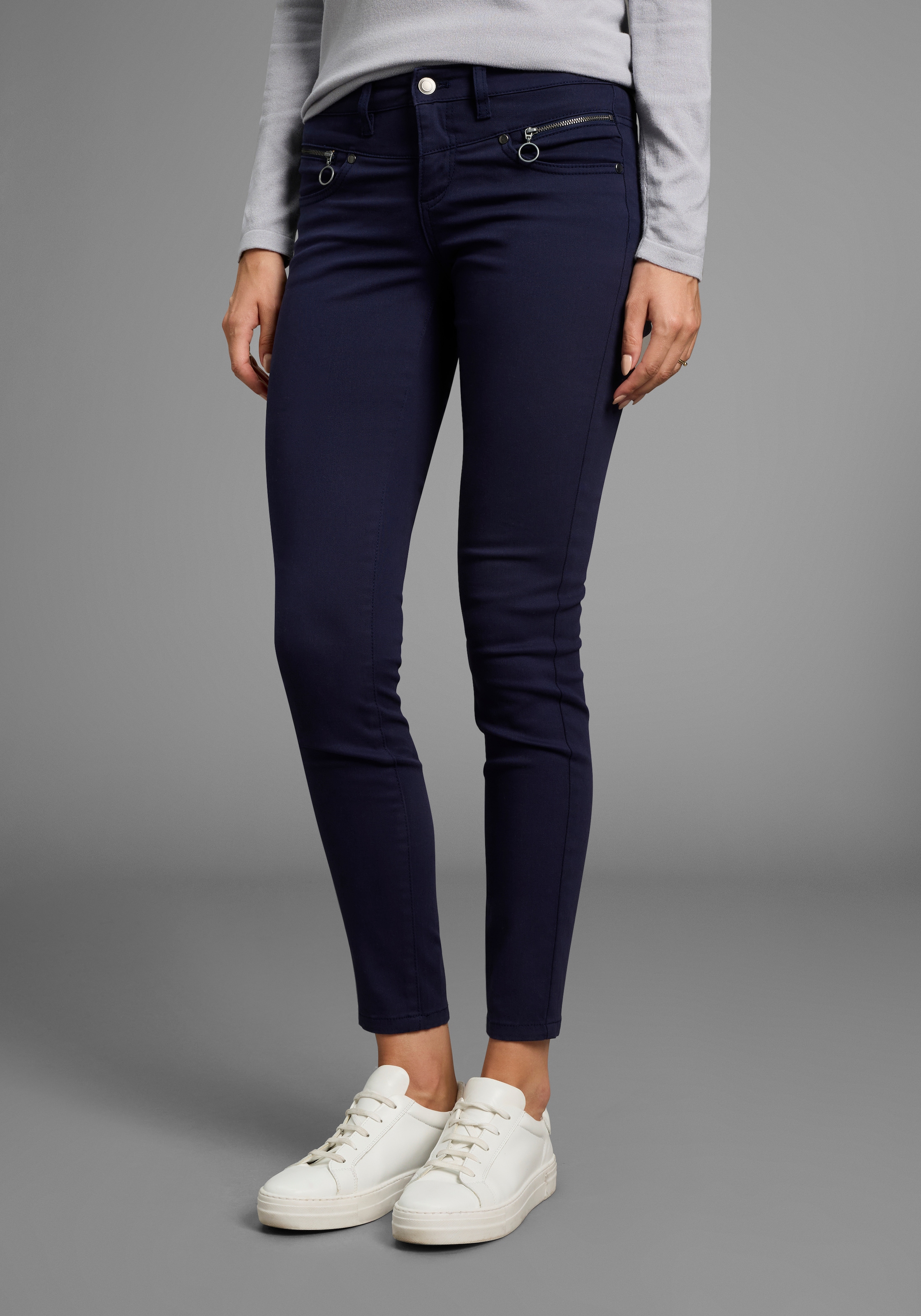 DELMAO 5-Pocket-Hose, mit Reißverschluss-Details günstig online kaufen
