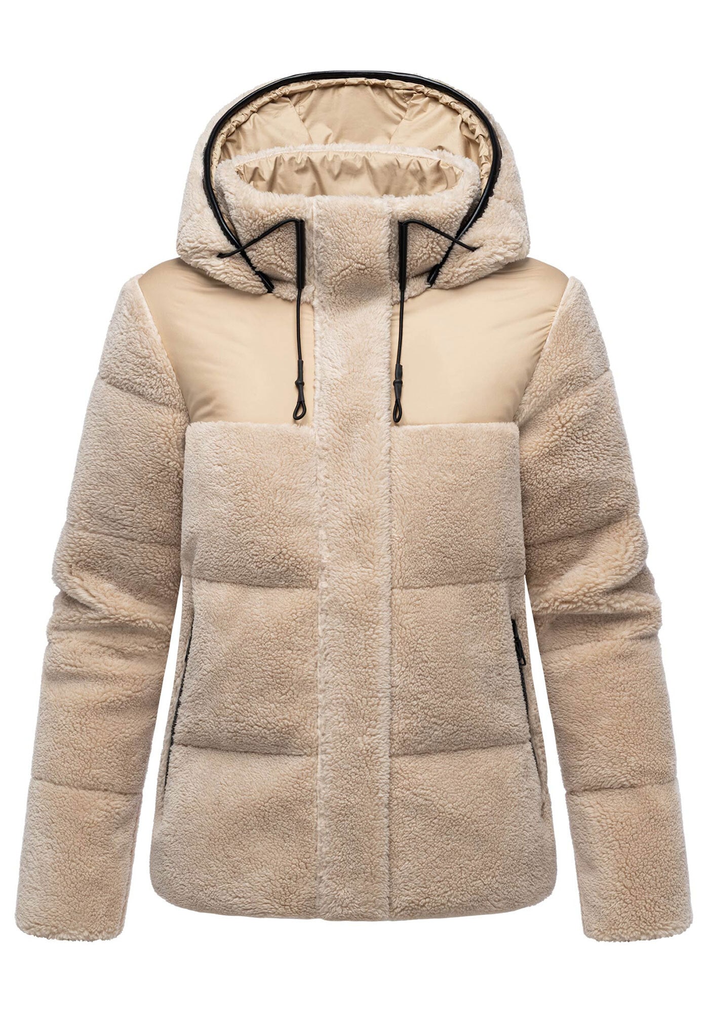 Marikoo Winterjacke »Kaguraa«, warme Teddyfell Sherpa Jacke