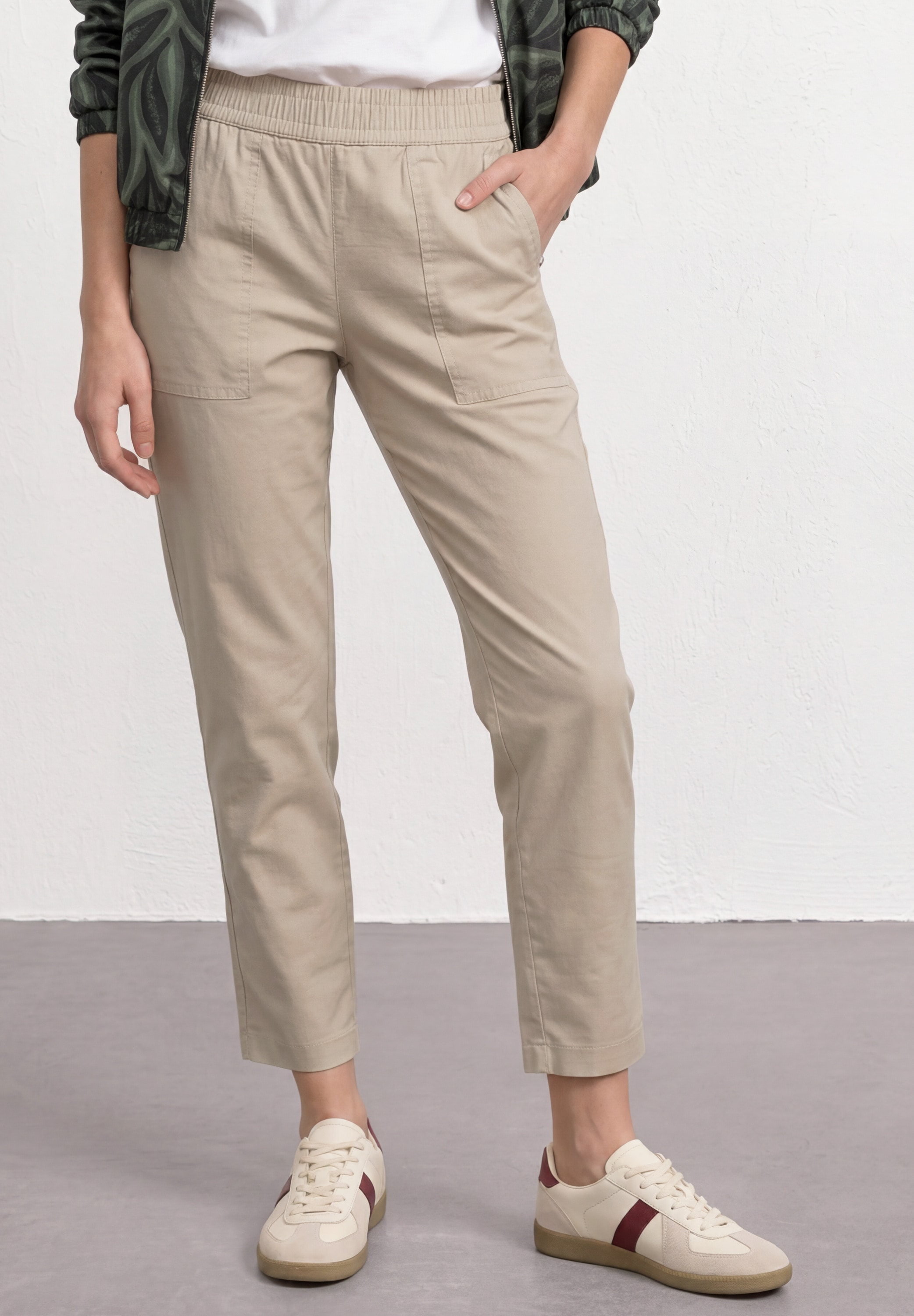 STREET ONE Chinohose  Slim Leg Chino mit Elastikbund