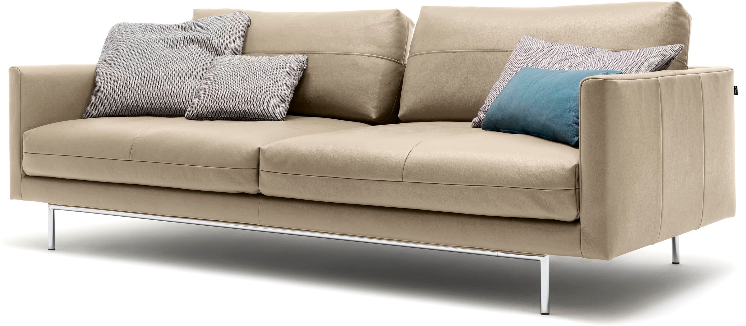 Creation BY ROLF BENZ 3-Sitzer »CR.414, Designsofa, edles Sofa, Loungesofa, Ledersofa, klares Design«, aus Leder oder Chenille, erstklassiger Sitzkomfort, legere Polsterung