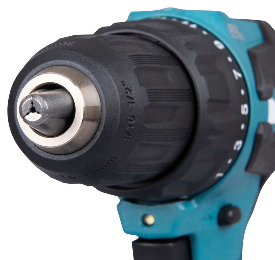 Makita Akku-Schlagbohrschrauber »DHP490RFX3, 18V, Inkl. 2x 3Ah Akku und Ladegerät« max. 65 Nm, 0-1.900 min- ¹,  kraftvoller, bürstenloser, einsetzbar zum Schrauben und Bohren
