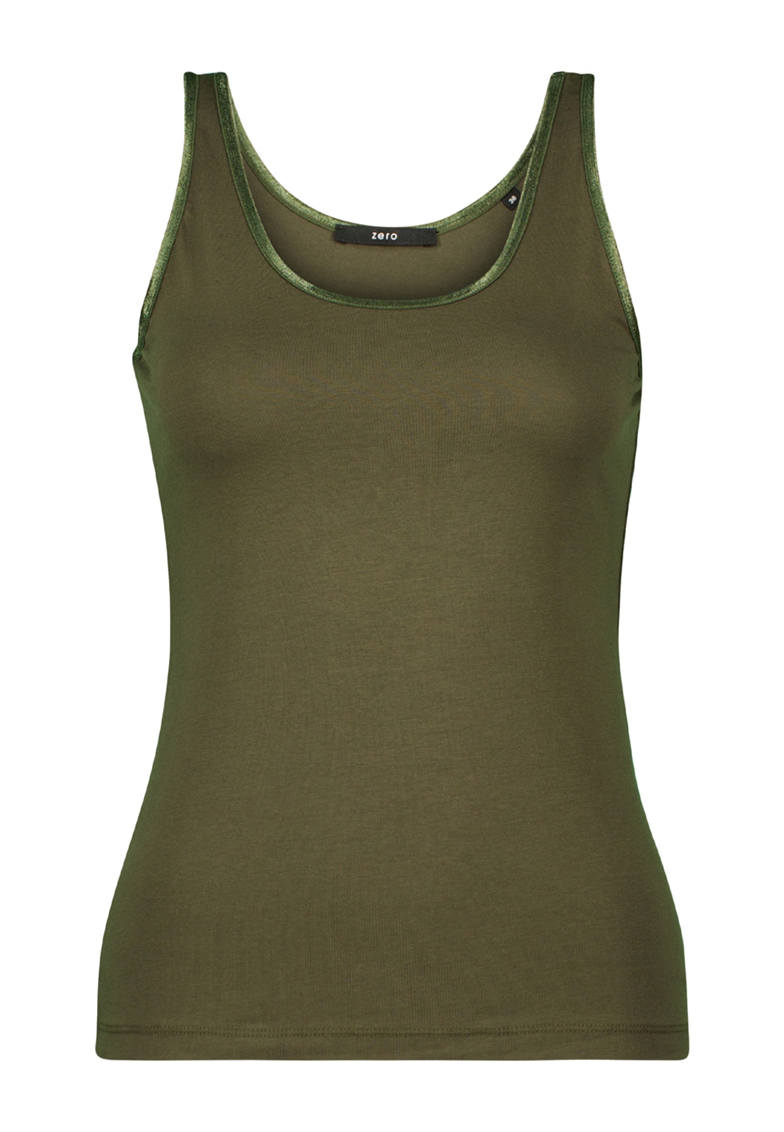 Zero T-Shirt »zero Top mit Paspel«, (1 tlg.), Plain/ohne Details