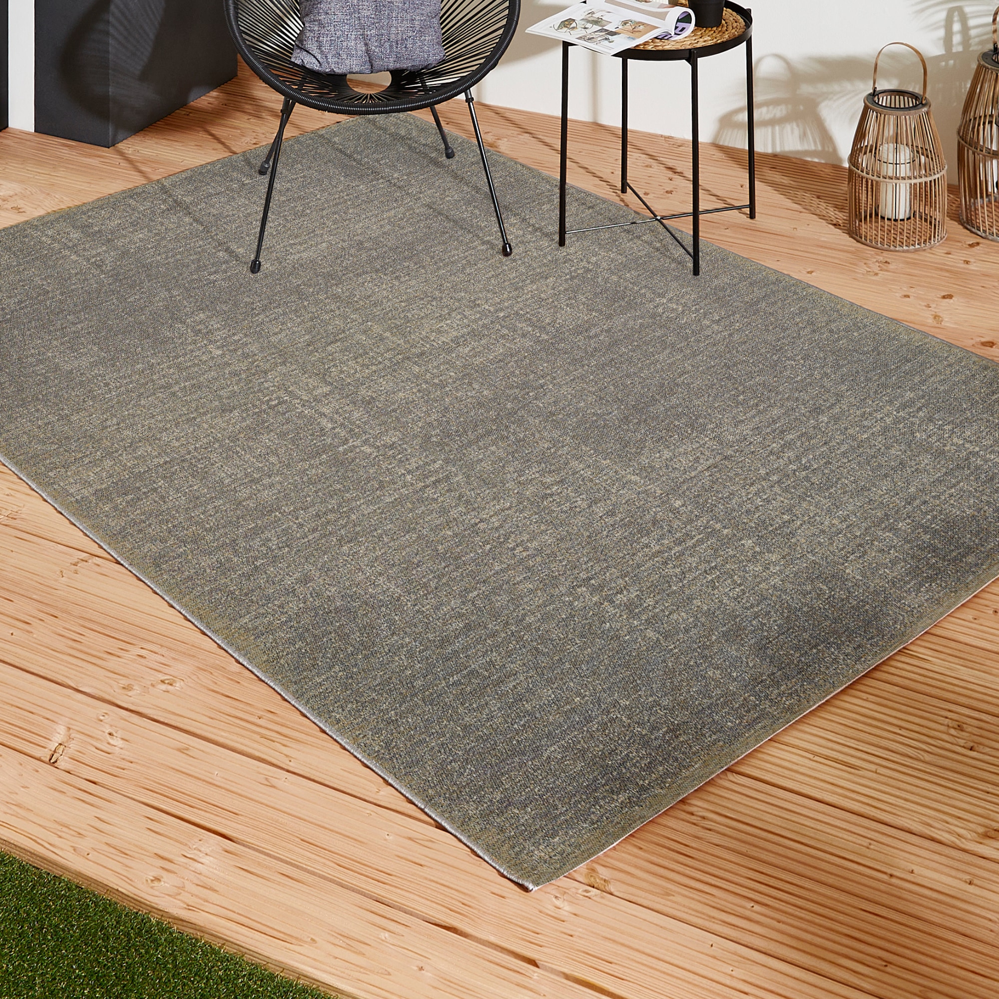 LUXOR living Teppich "Patio, LAGERRÄUMUNG" rechteckig 3 mm Höhe Kurzflor, meliert, In- und Outdoor geeignet, für Balkon & Terrasse