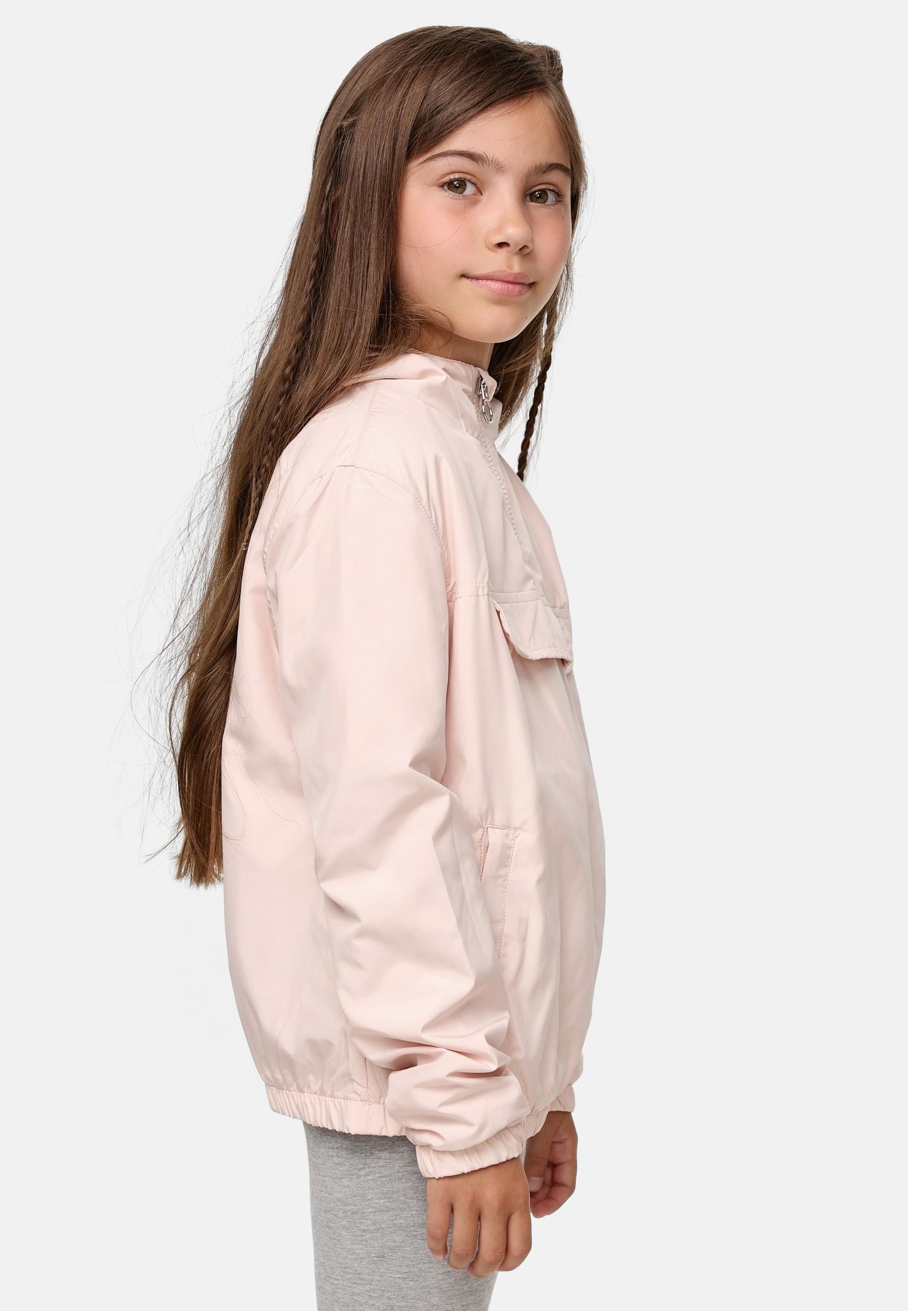 URBAN CLASSICS Allwetterjacke »Urban Classics Damen Girls Basic Pullover Jacket«, (1 St.), mit Kapuze
