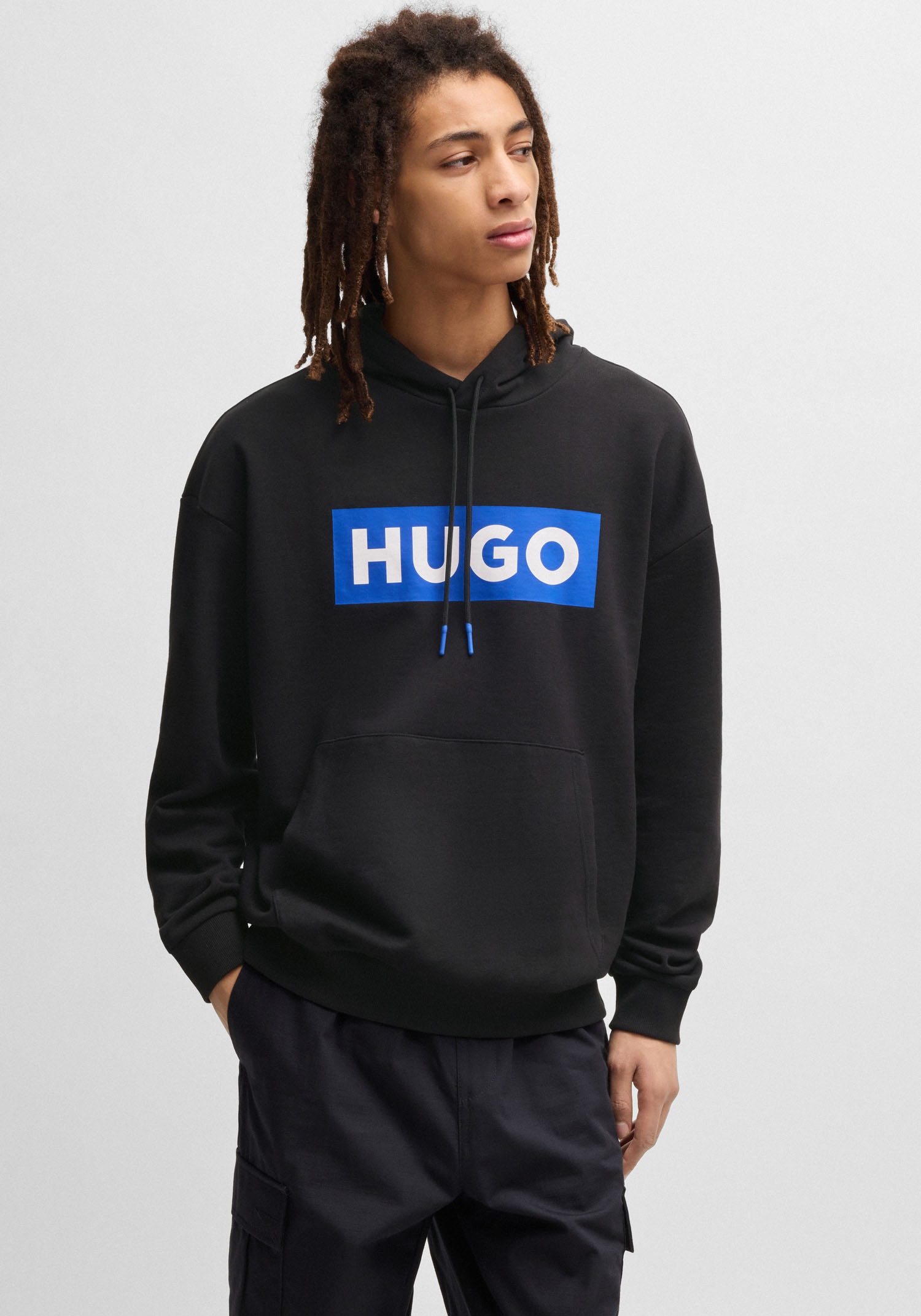 HUGO Blue Sportinis megztinis su gobtuvu »Nalves...