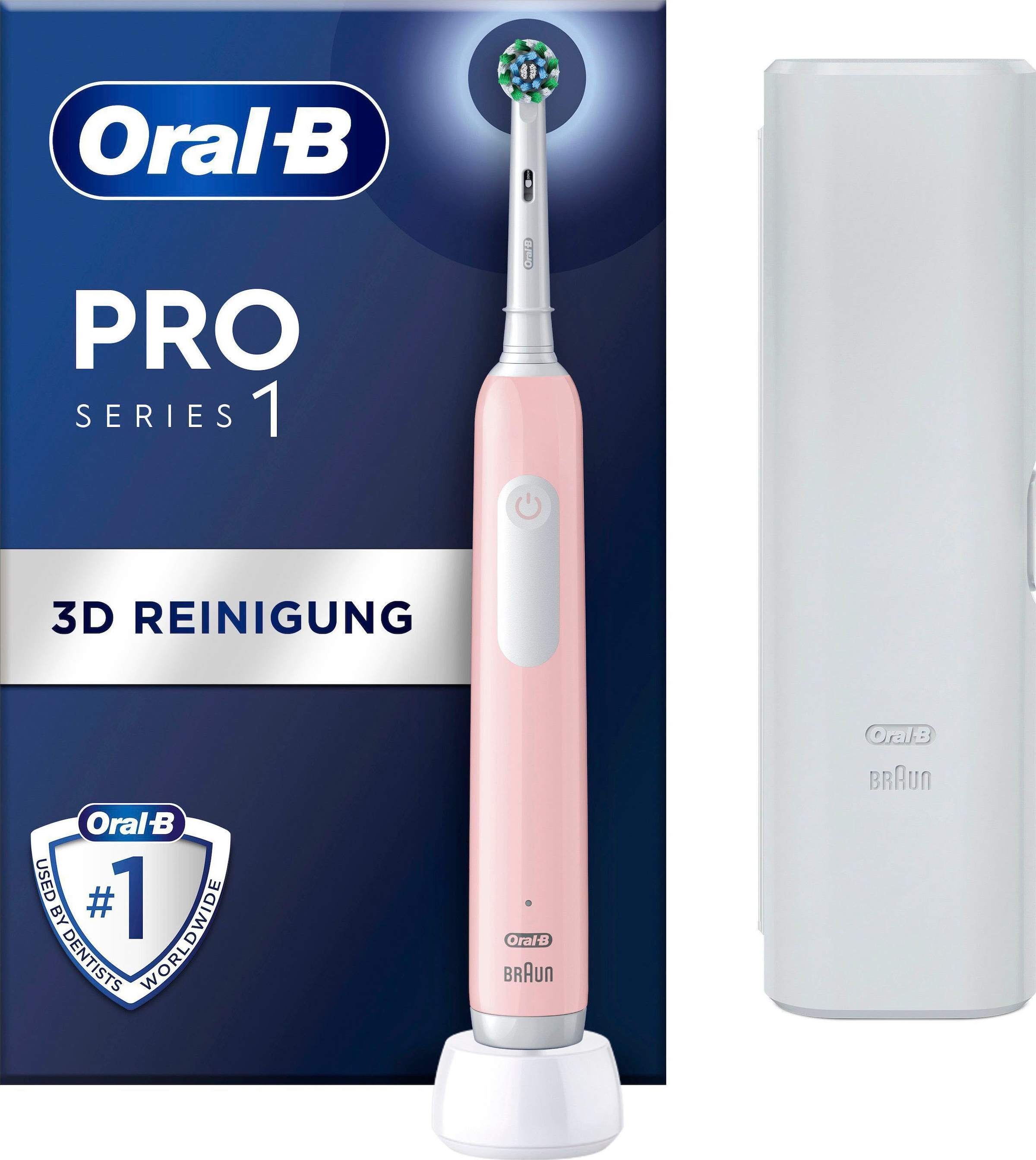 Oral-B Elektrische Zahnbürste »PRO Series 1«, 1 St. Aufsteckbürsten, Drucksensor