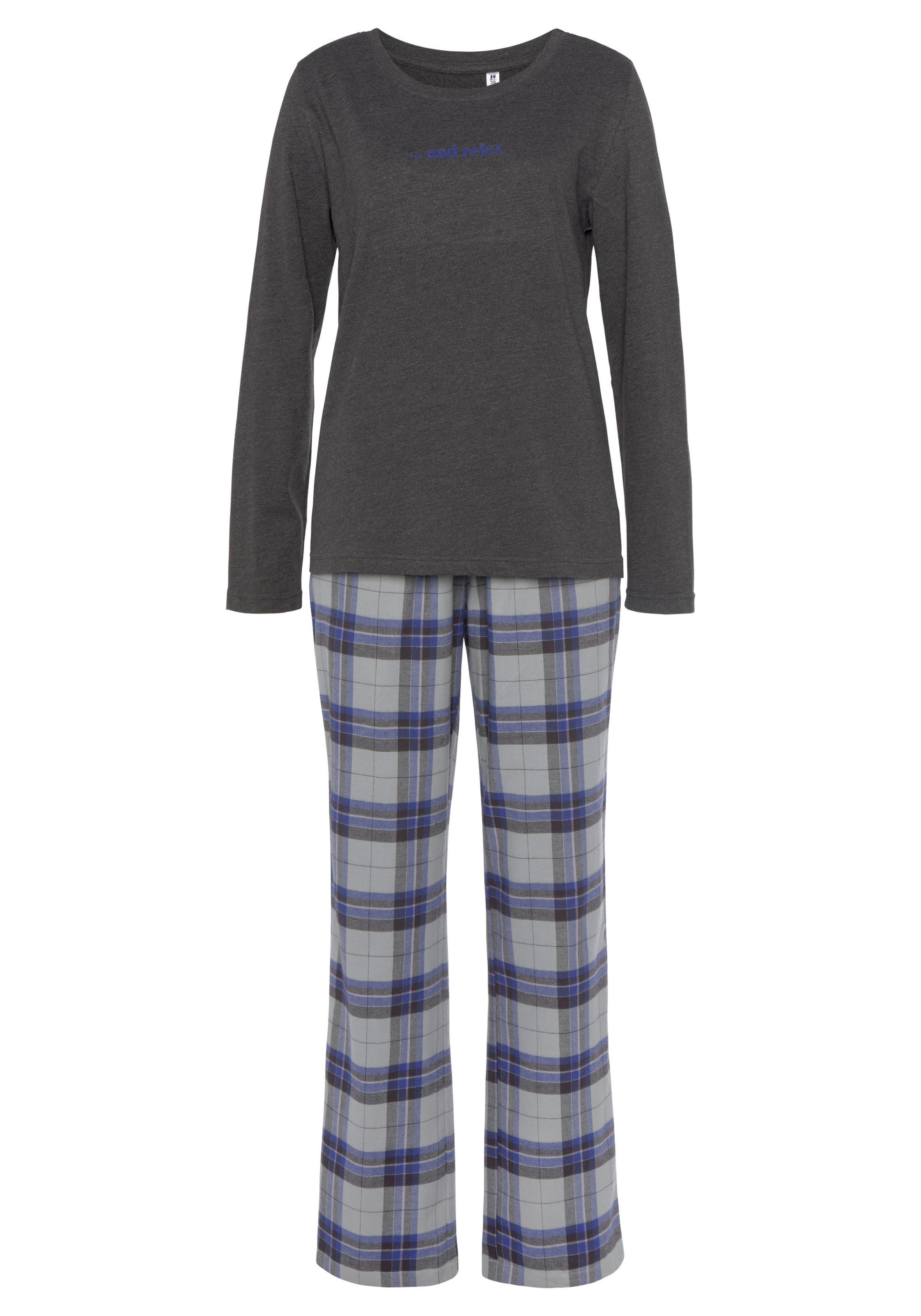 Vivance Dreams Pyjama, (2 tlg.), aus kuschelig weichem Flanell günstig online kaufen