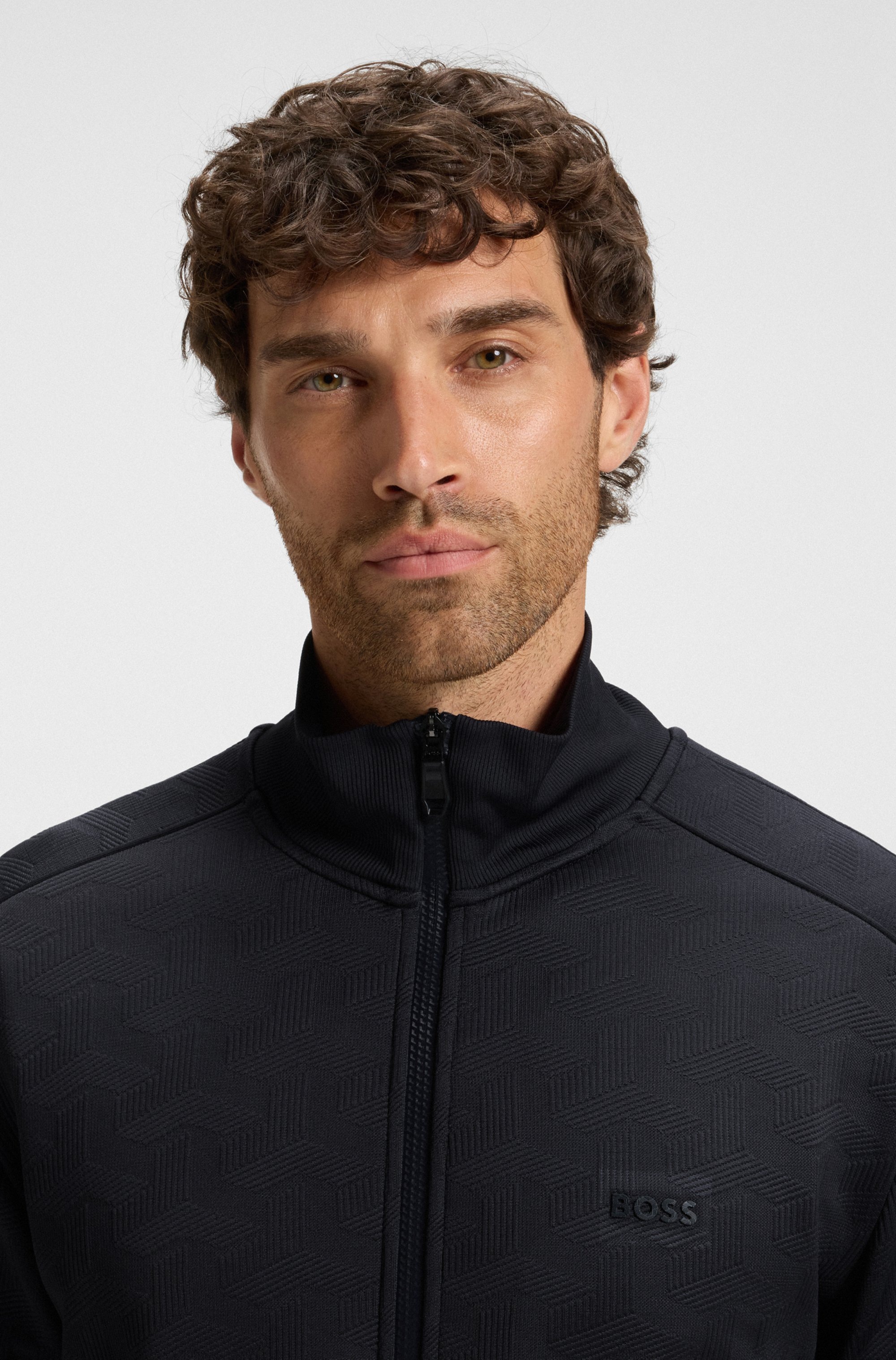 BOSS GREEN Sweatjacke "Mirror", Flachstrickkragen, regular fit, Reißverschl günstig online kaufen
