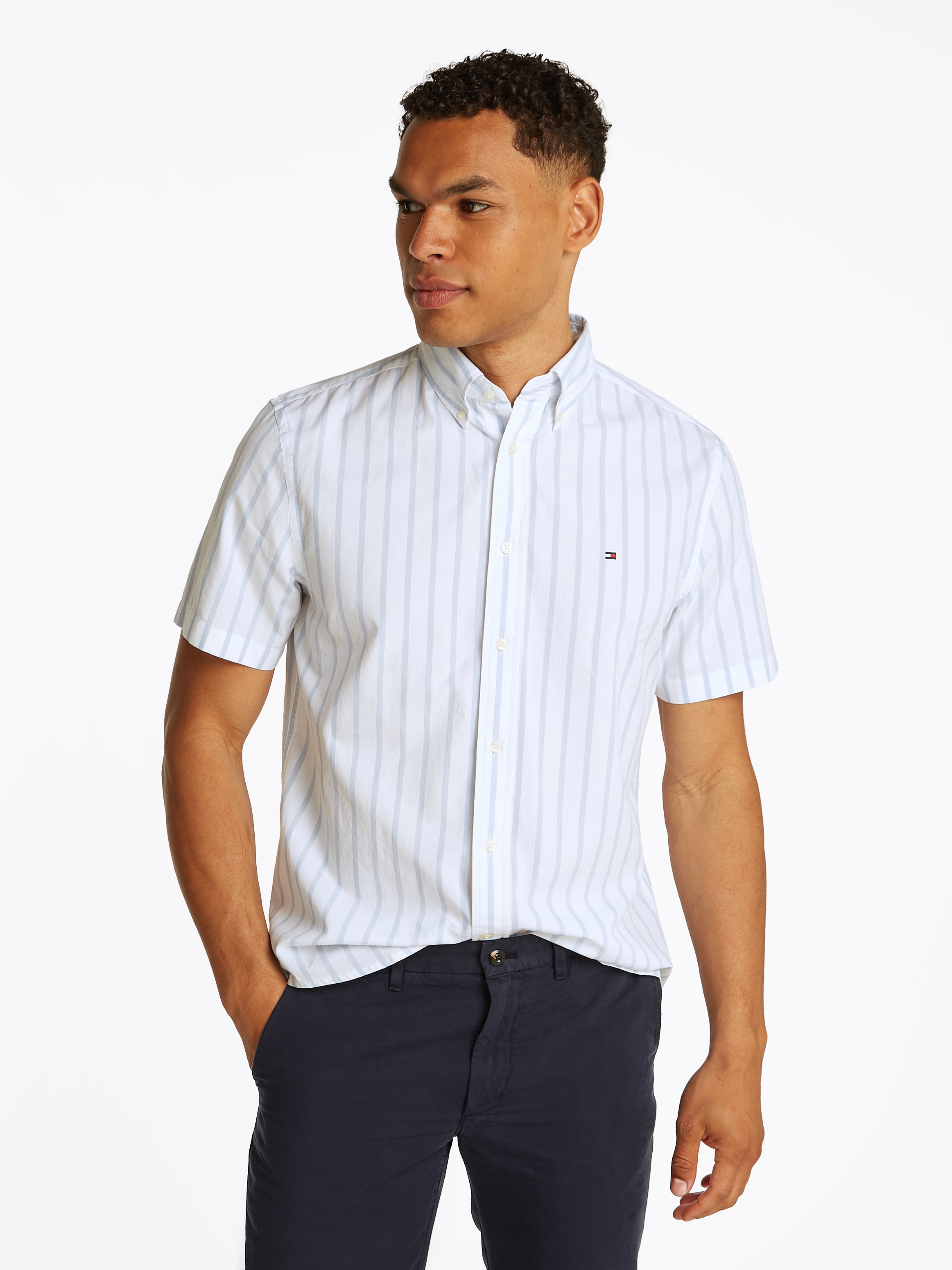 Tommy Hilfiger Kurzarmhemd "FLEX POPLIN STP SHIRT S/S" günstig online kaufen