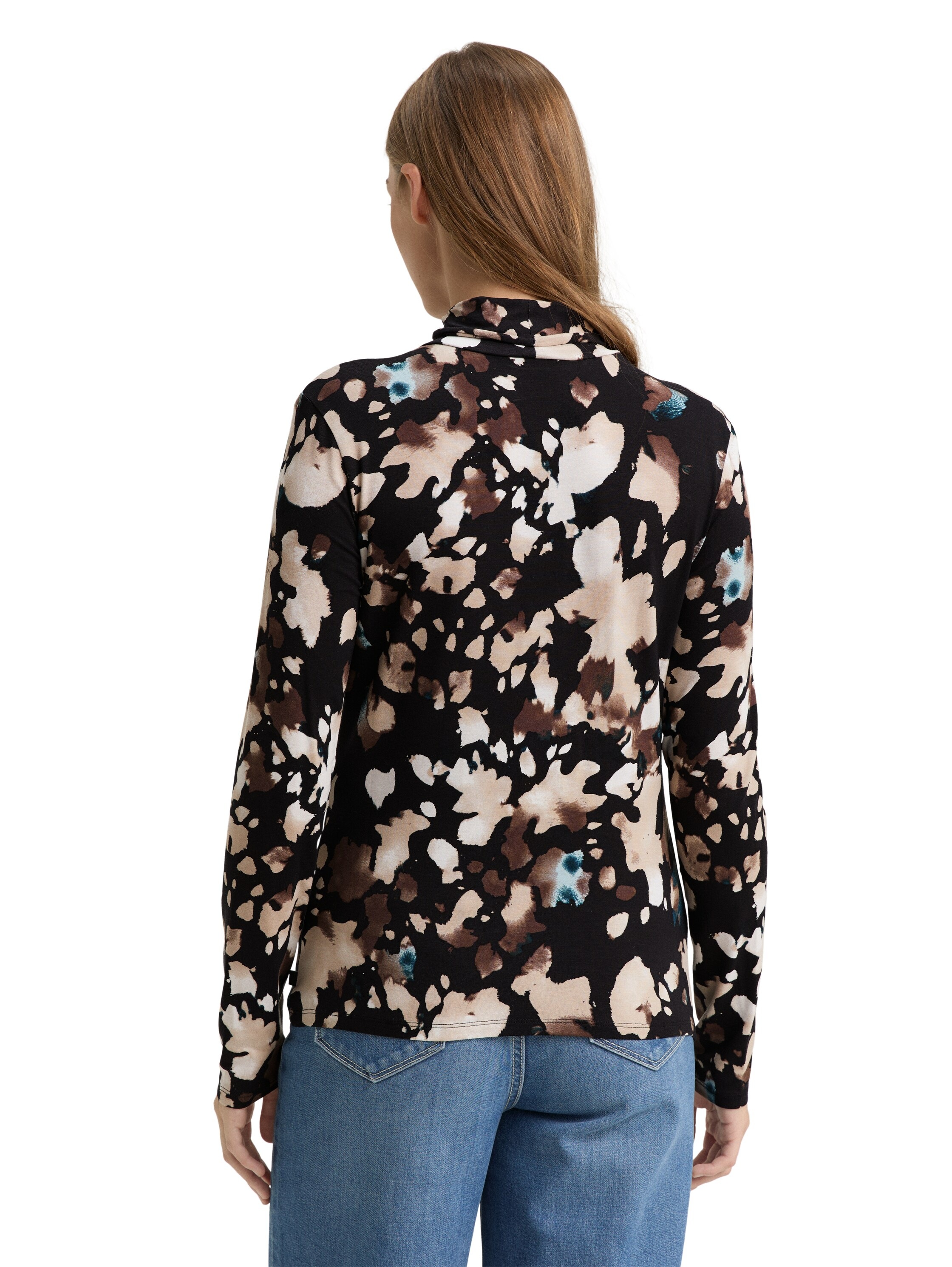 TOM TAILOR Denim T-Shirt mit All-Over Print günstig online kaufen