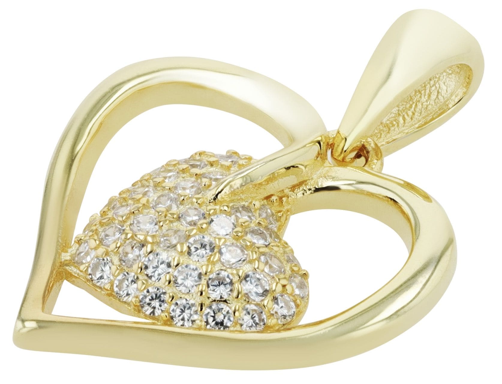 Adelia´s Kettenanhänger »Damen Anhänger – Herz Herzanhänger aus 925 Silber mit Zirkonia« ()  Ein Geschenk, das Freude macht