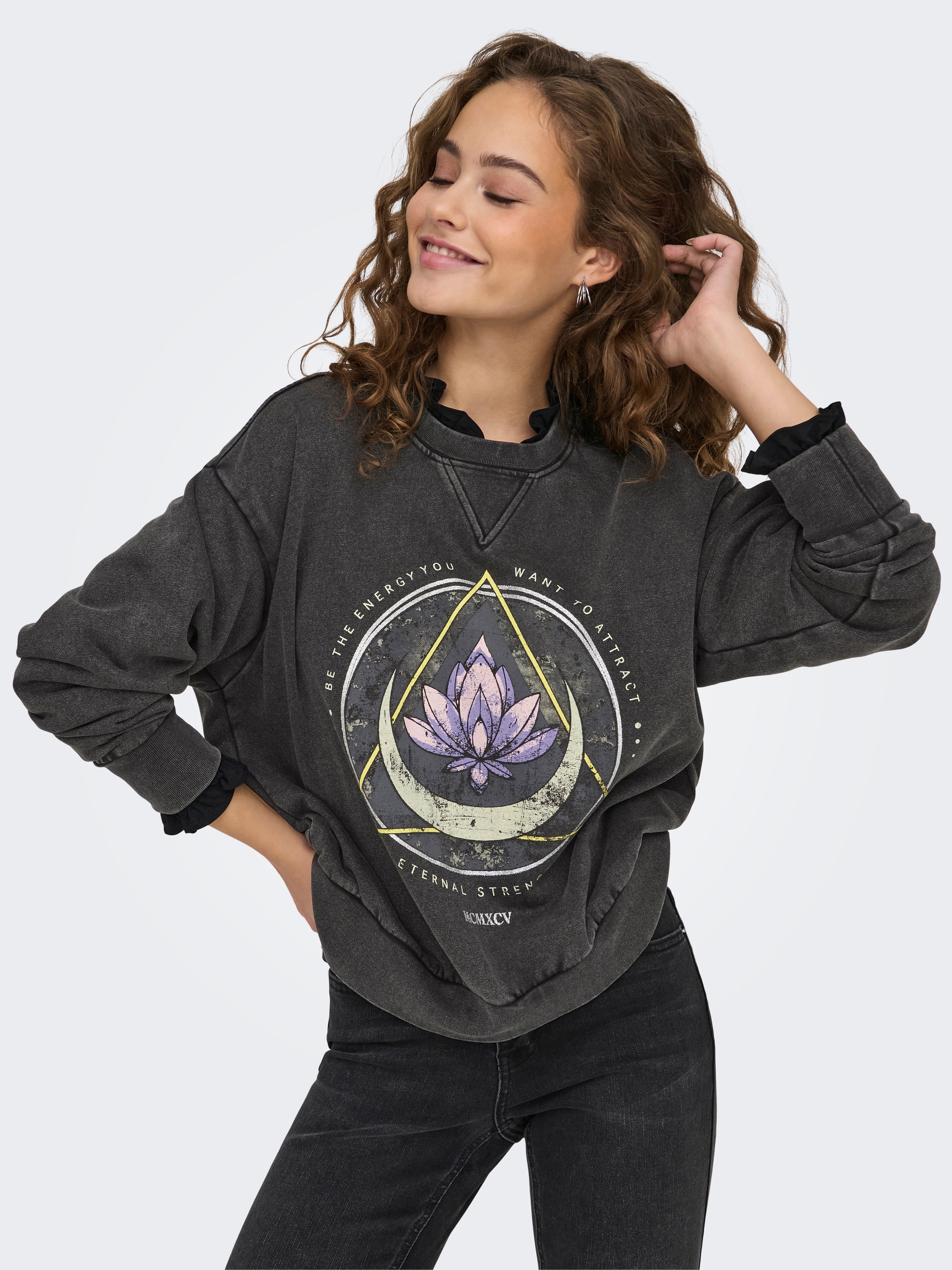 ONLY Sweatshirt »ONLLUCINDA L/S O-NECK SWT«