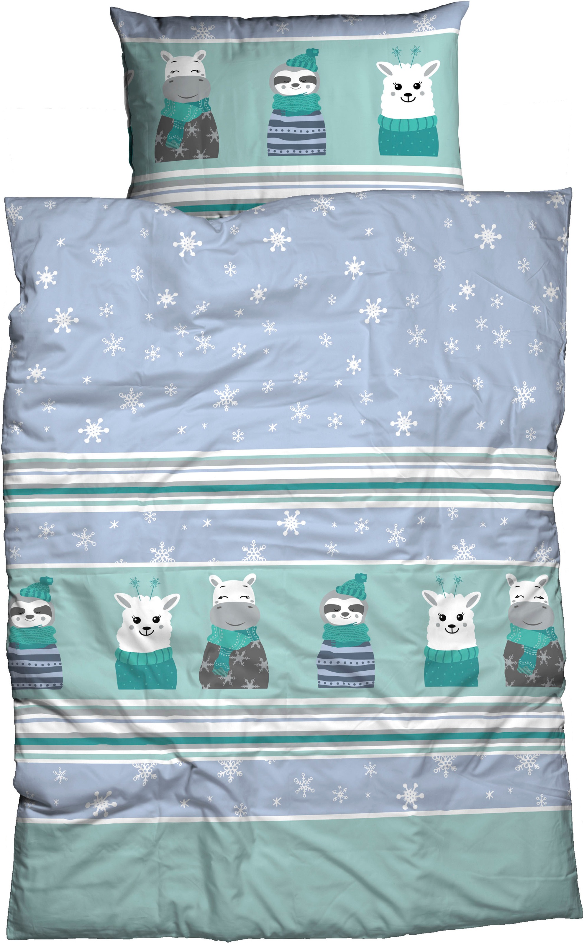 CASATEX Bettwäsche "Nisa" 2 Stk. lustiges, niedliches, fröhliches Design günstig online kaufen