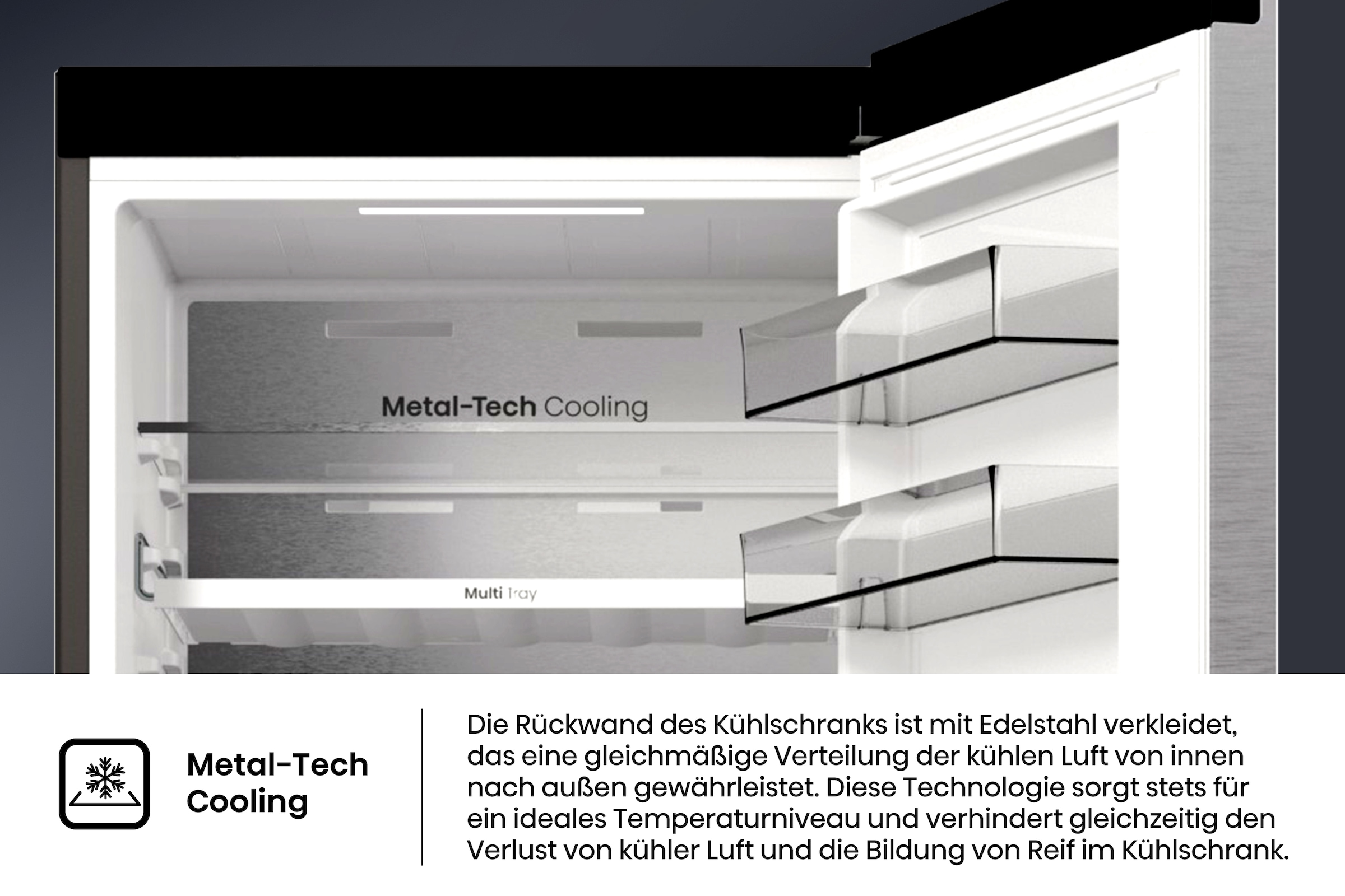 Hisense Kühl-/Gefrierkombination »RB5P410SAFA« 203 cm hoch 59,5 cm breit BigVolumen Modell mit insgesamt 413 Liter
