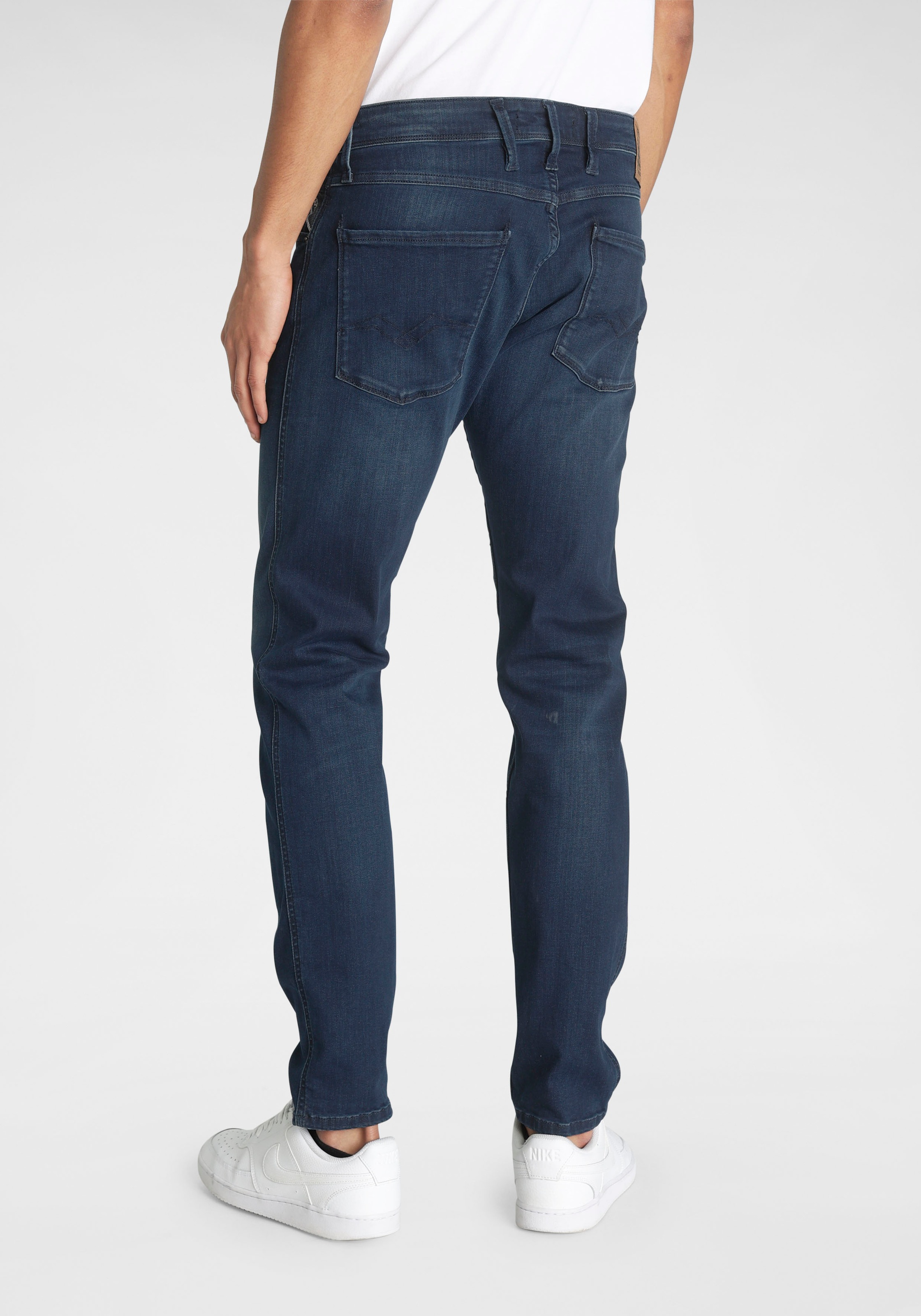 Replay Herren Jeans Anbass - Slim Fit - Blau - Medium Blue günstig online kaufen