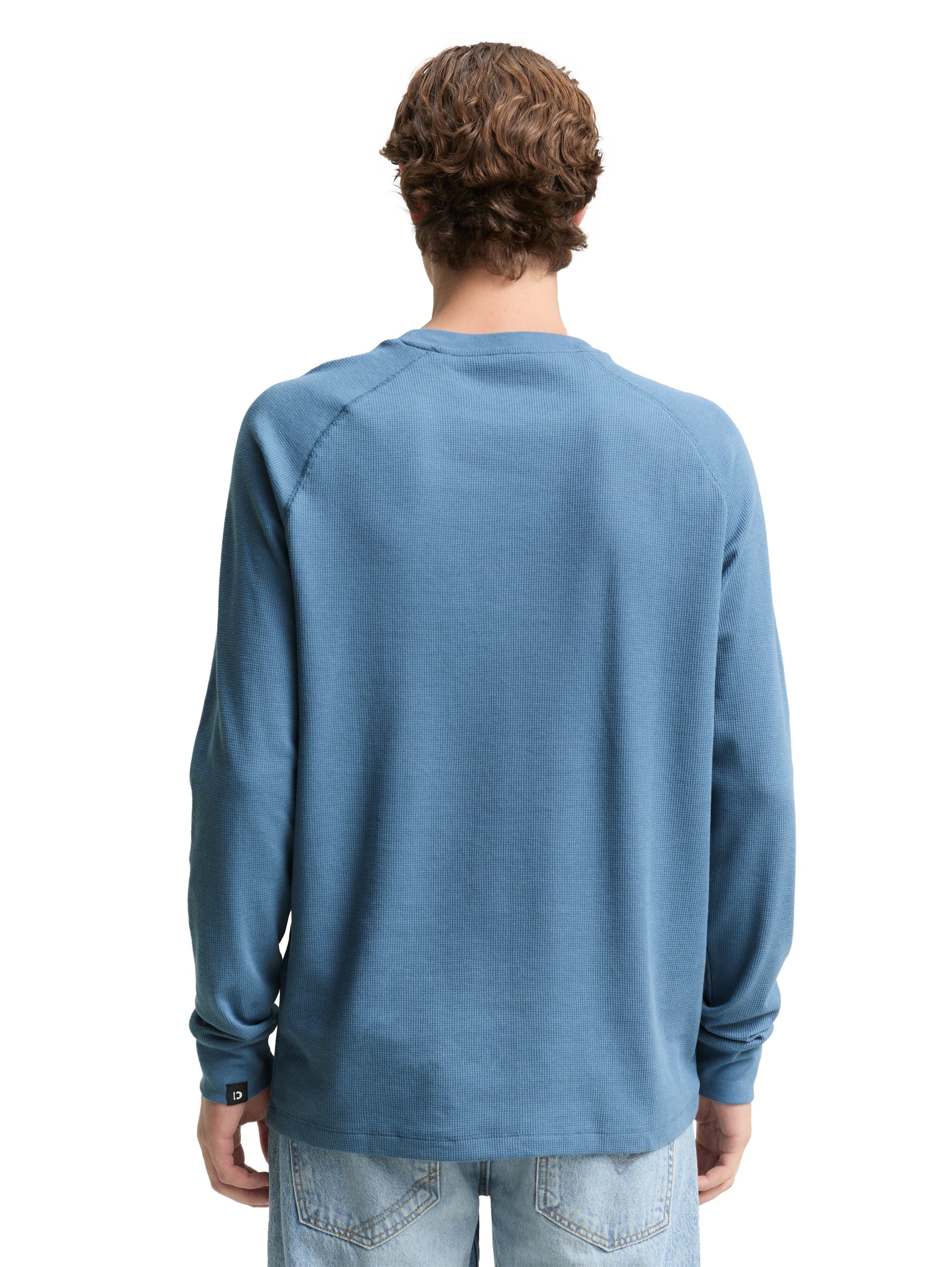TOM TAILOR Denim Rundhalsshirt mit Logo Stickerei günstig online kaufen