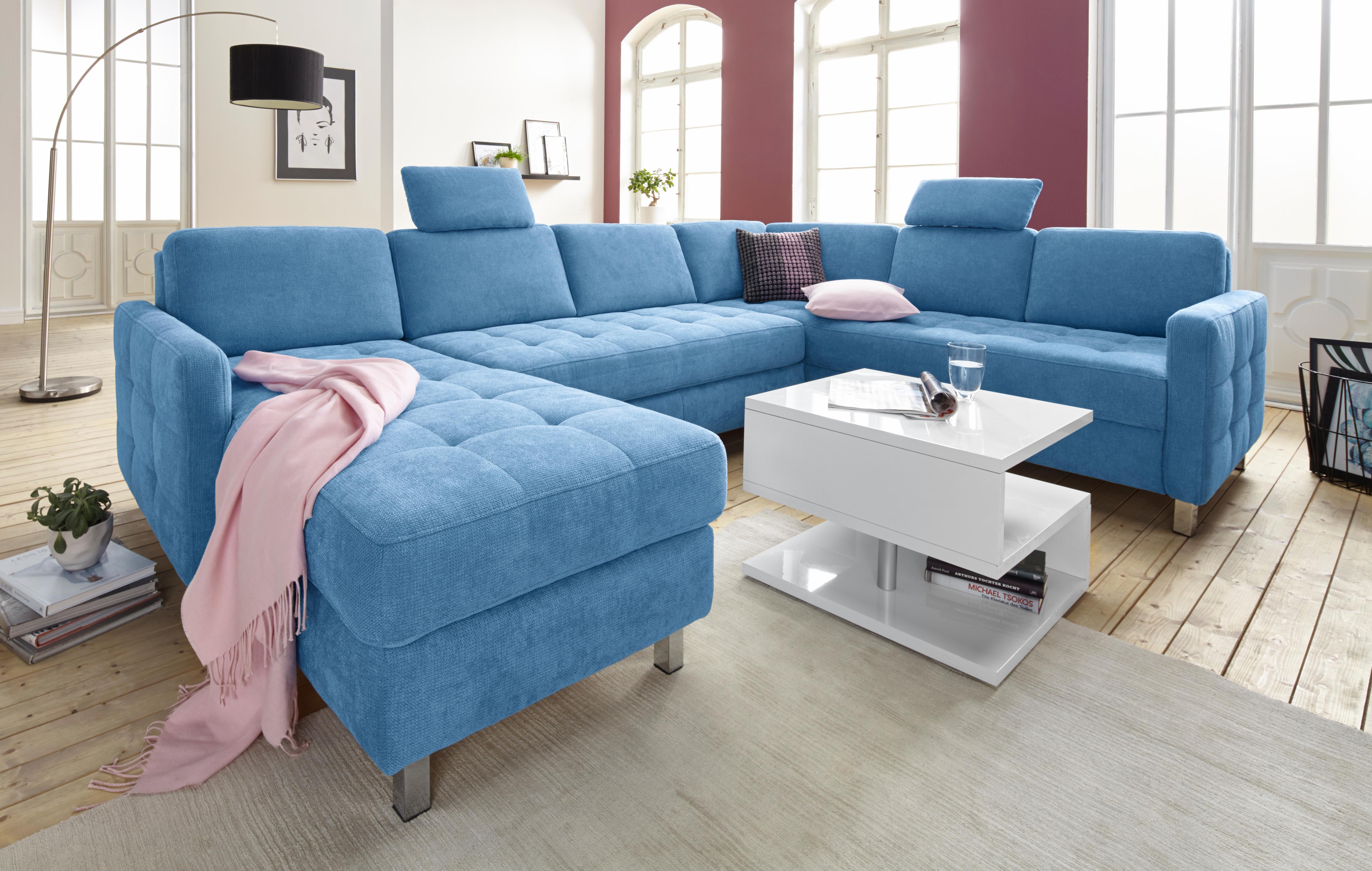 sit&more Wohnlandschaft "Pablo U-Form, B: 292cm, inkl. 2 Kopfstützen" wahlweise mit Schlaffunktion und Bettkasten