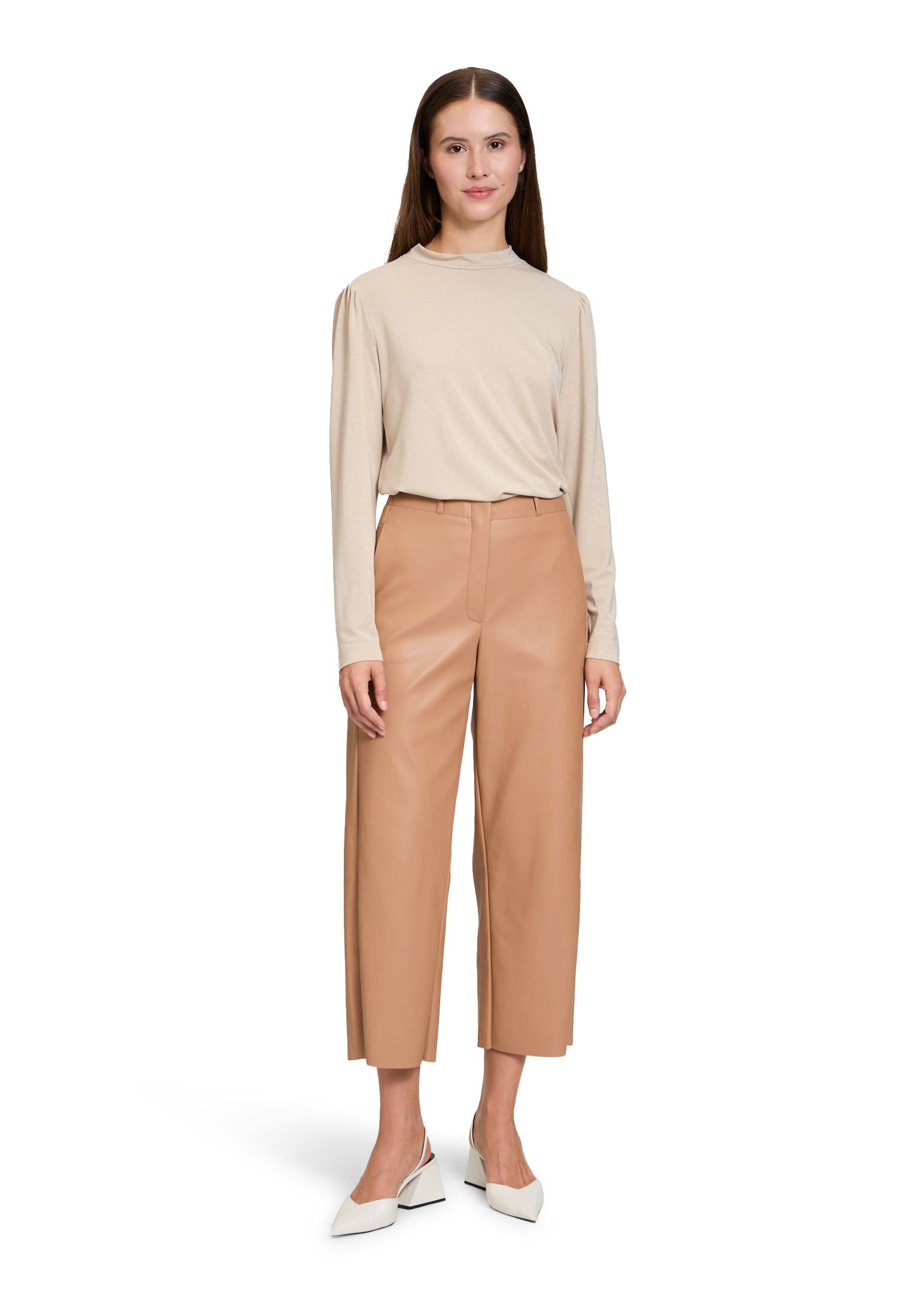 Betty&Co Kurzarmshirt »Betty & Co Rollkragenshirt mit Lurexfaden«, (1 tlg.), Glitzer