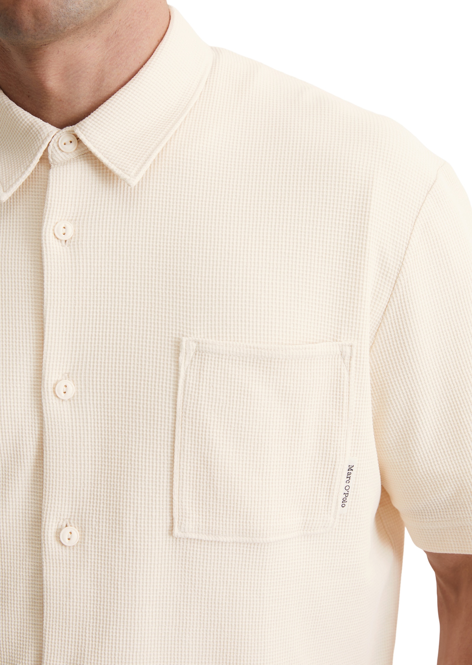 Marc O'Polo Poloshirt »mit feiner Waffelstruktur«