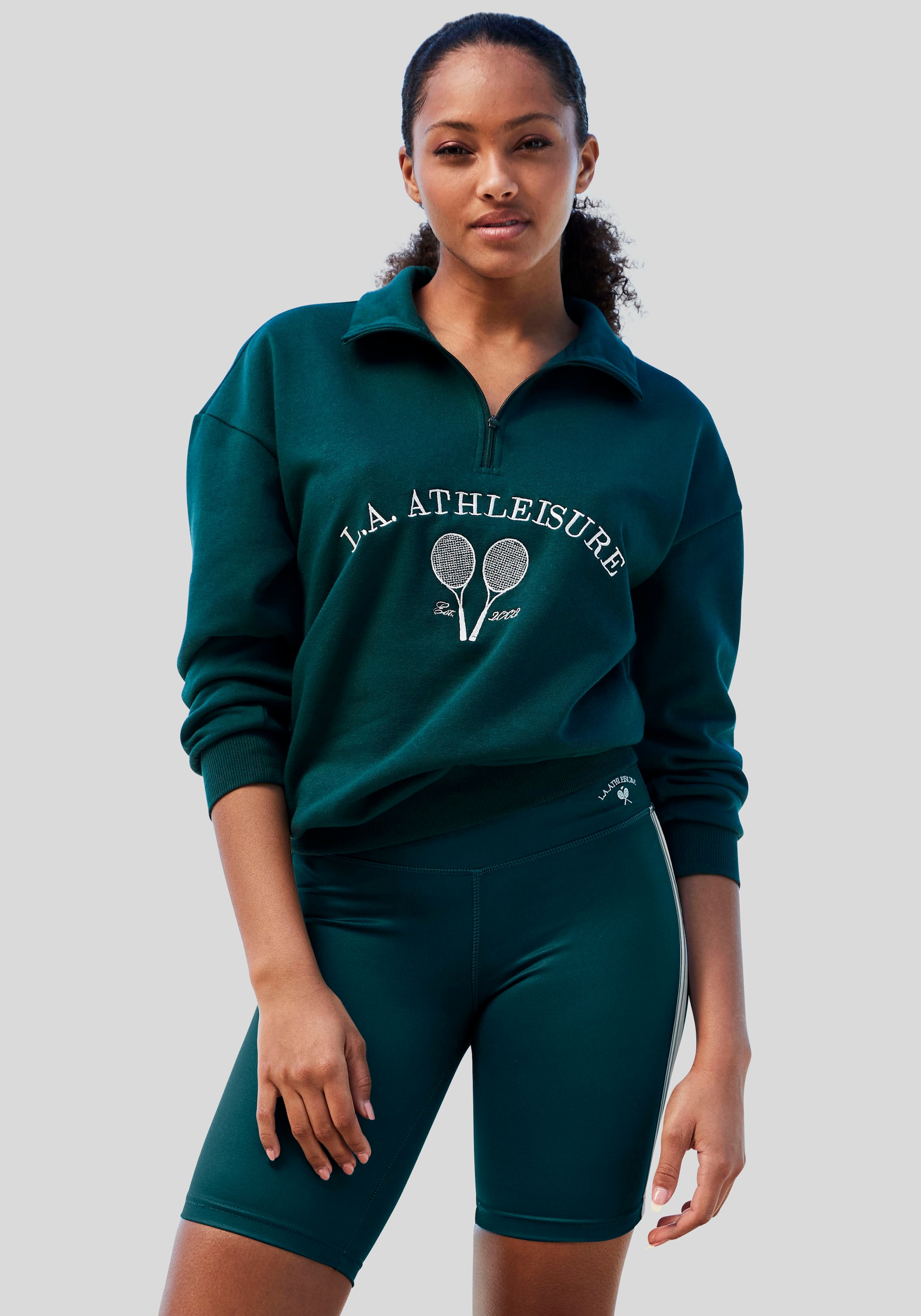 LASCANA ACTIVE Sweatshirt »Tennis«, mit Stehkragen und Reißverschluss