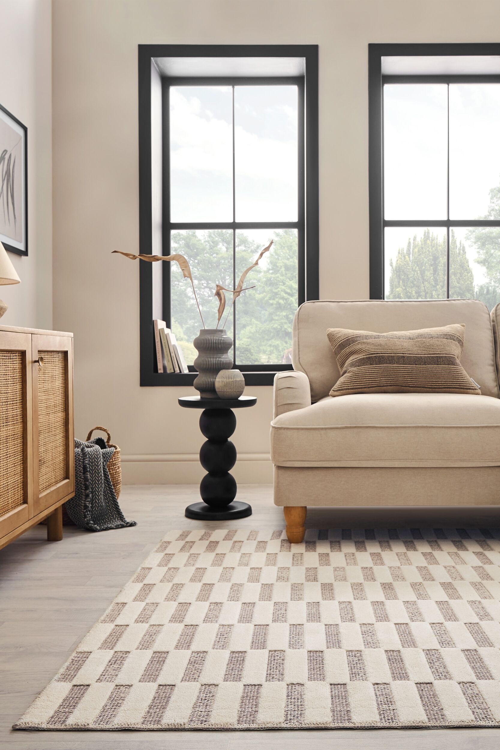 FLAIR RUGS Teppich »Marlowe«, rechteckig, 4 mm Höhe, Waschbarer Geometrischer Teppich